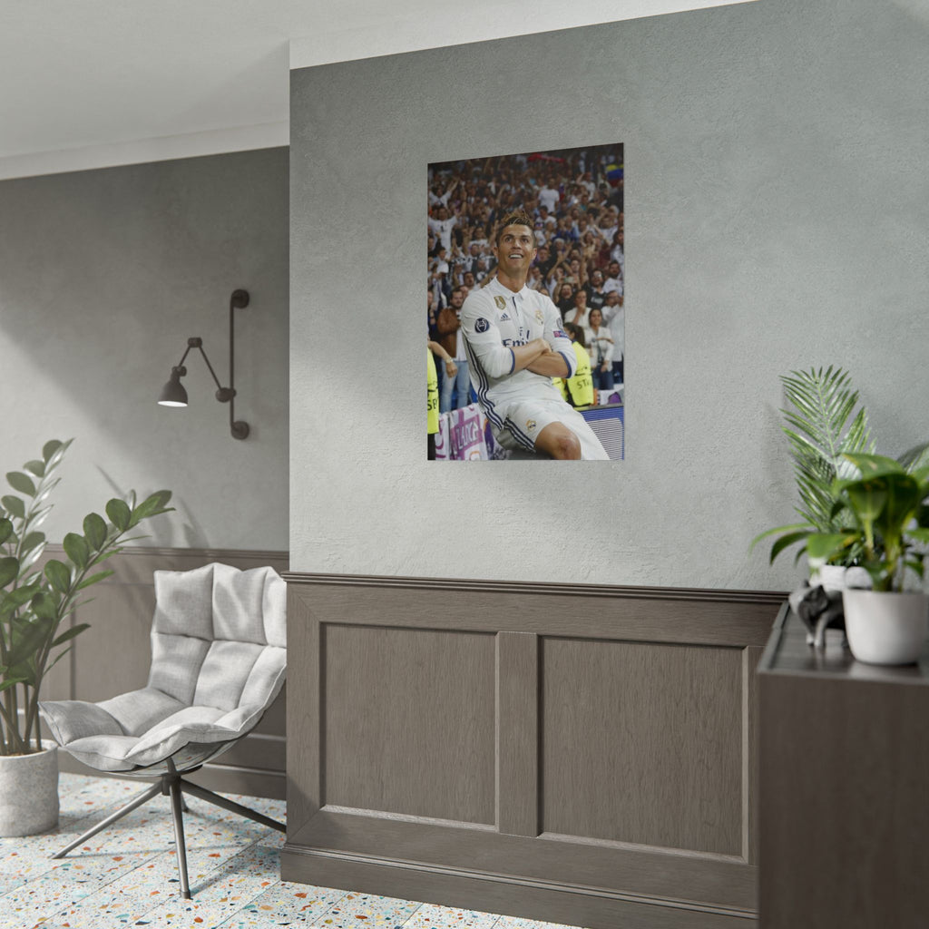 Cristiano Ronaldo Celebratory Rolled Poster — Real Madrid Football Wall Art