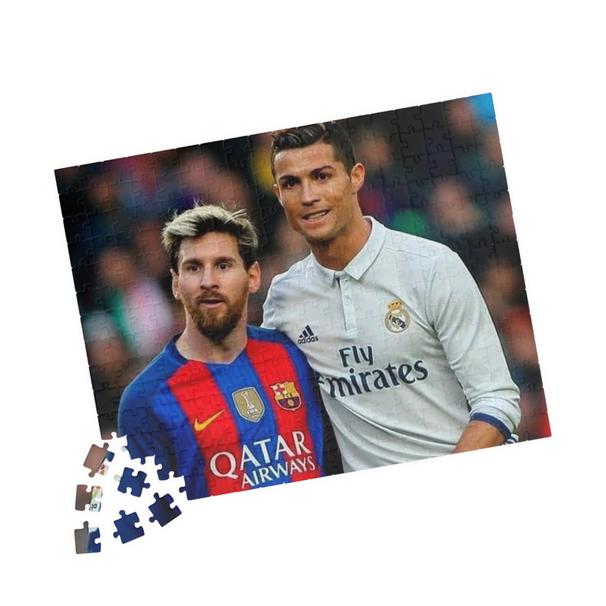 Lionel Messi & Ronaldo Soccer Legends Photo Puzzle — 520/1014-Piece Football Jigsaw
