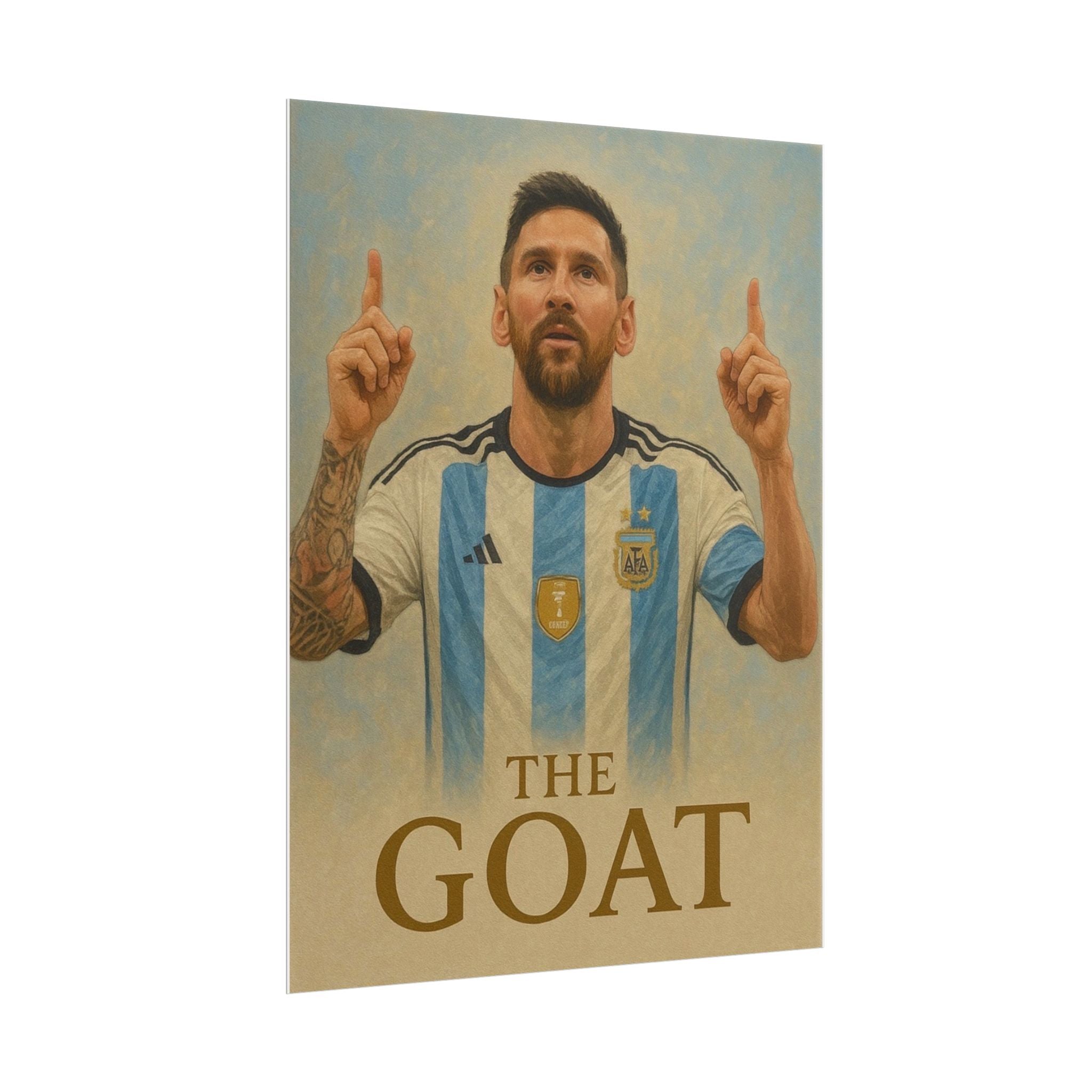 Lionel Messi Rolled Poster — "The GOAT" Soccer Player Tribute Poster