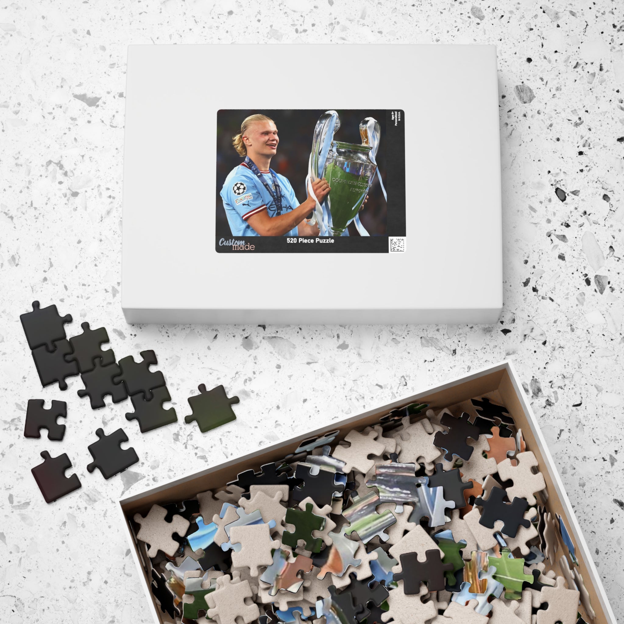 Erling Haaland Champion Trophy Soccer Puzzle — 252/520/1014‑Piece Football Jigsaw