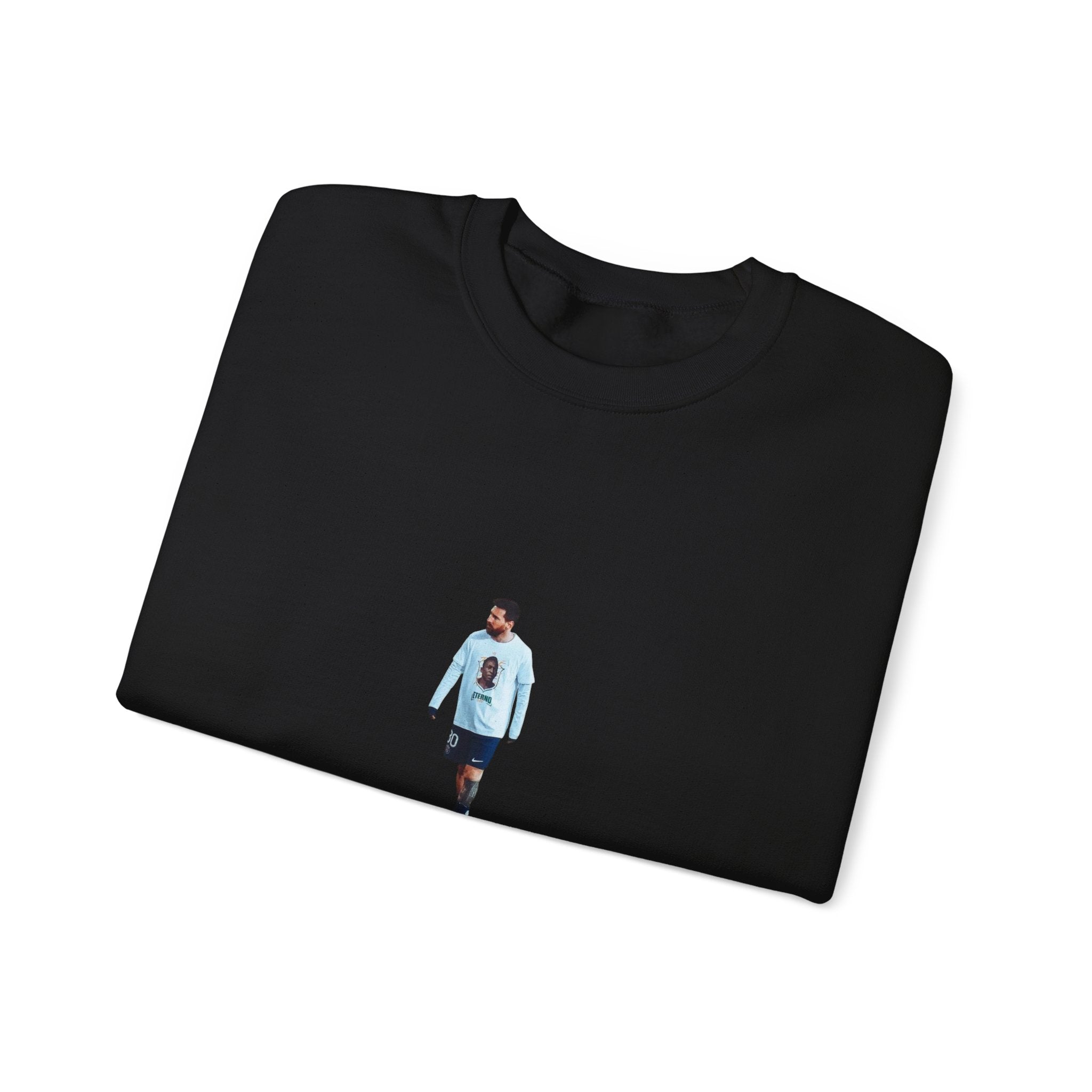 Lionel Messi Crewneck Sweatshirt — Minimal Photo Print Pullover featuring Casual Walker Design