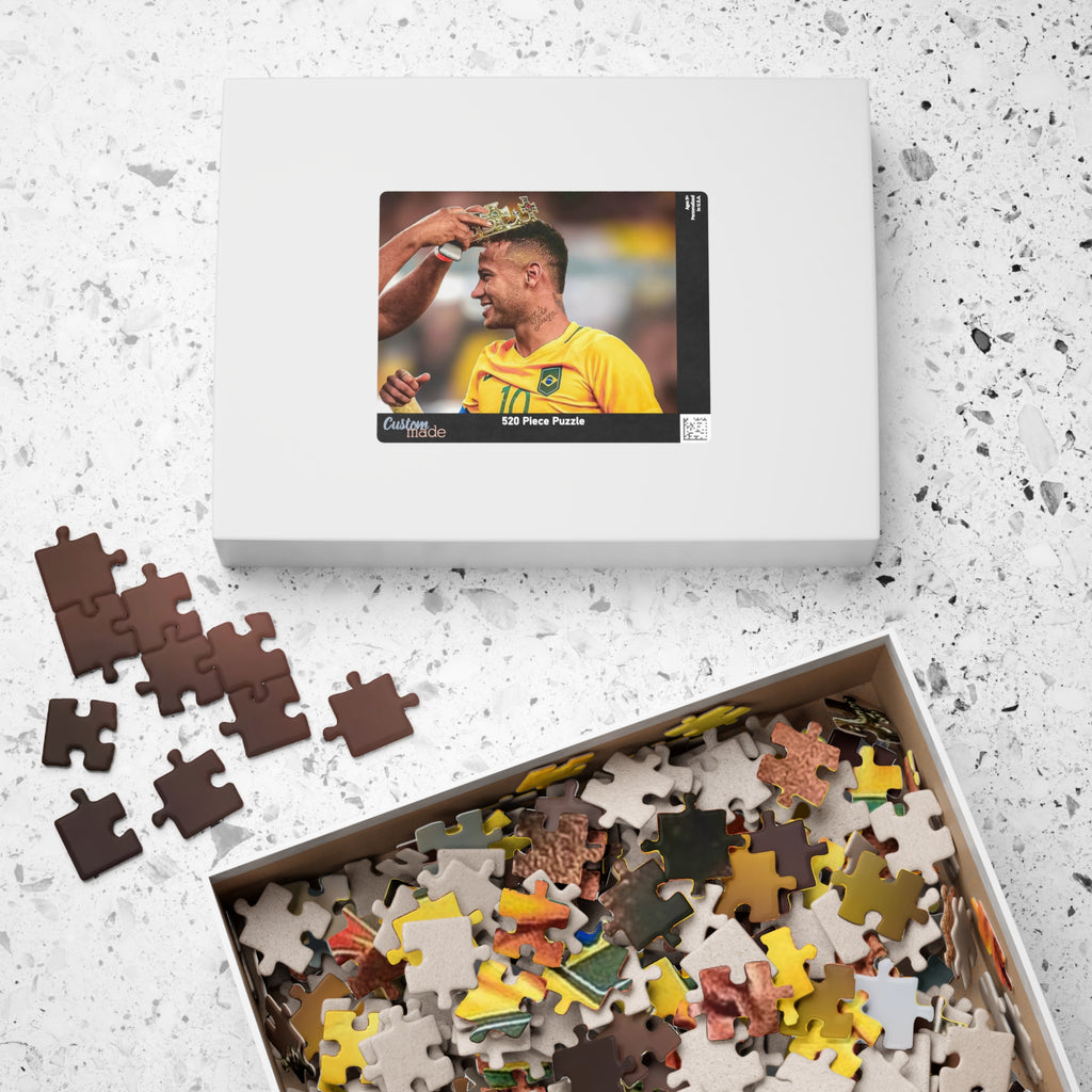Neymar Brazil Soccer Champion Photo Puzzle — Custom 110/252/520/1014‑Piece Jigsaw