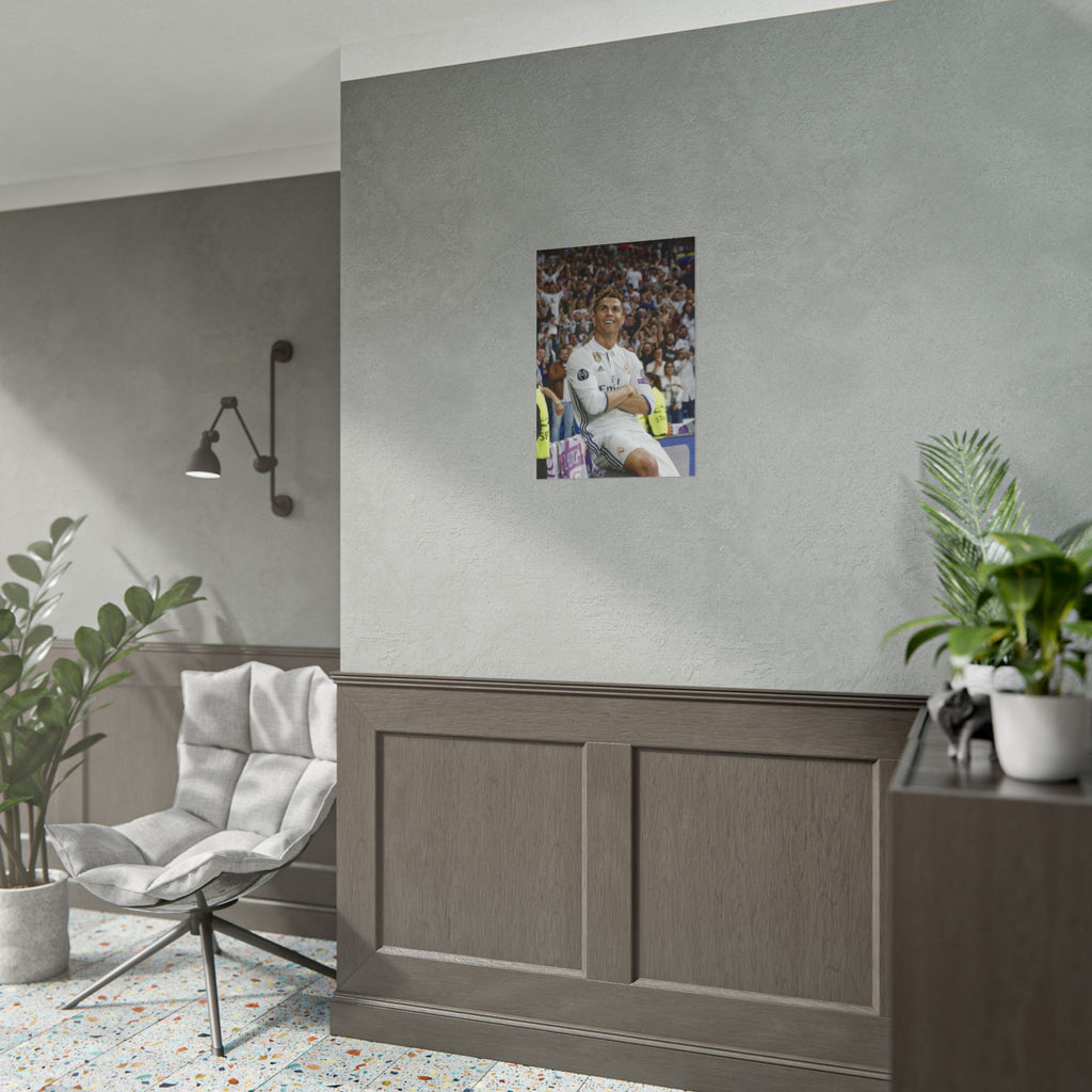 Cristiano Ronaldo Celebratory Rolled Poster — Real Madrid Football Wall Art