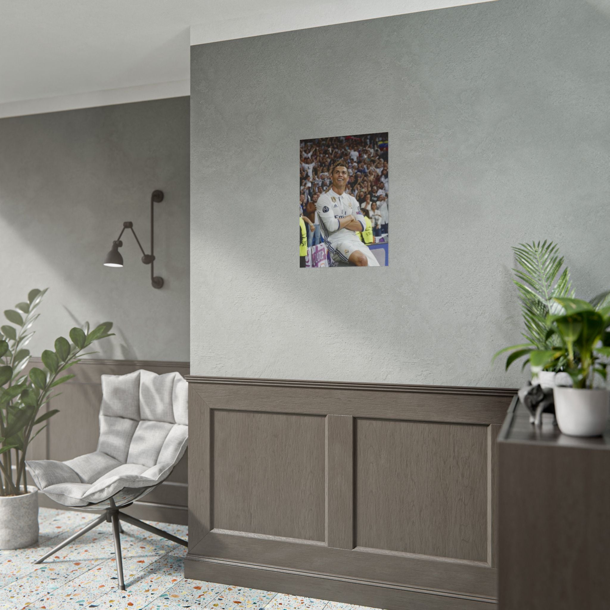 Cristiano Ronaldo Celebratory Rolled Poster — Real Madrid Football Wall Art