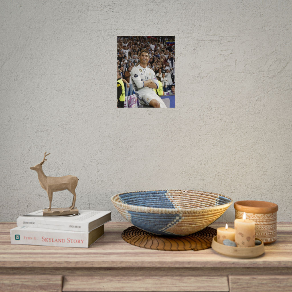 Cristiano Ronaldo Celebratory Rolled Poster — Real Madrid Football Wall Art