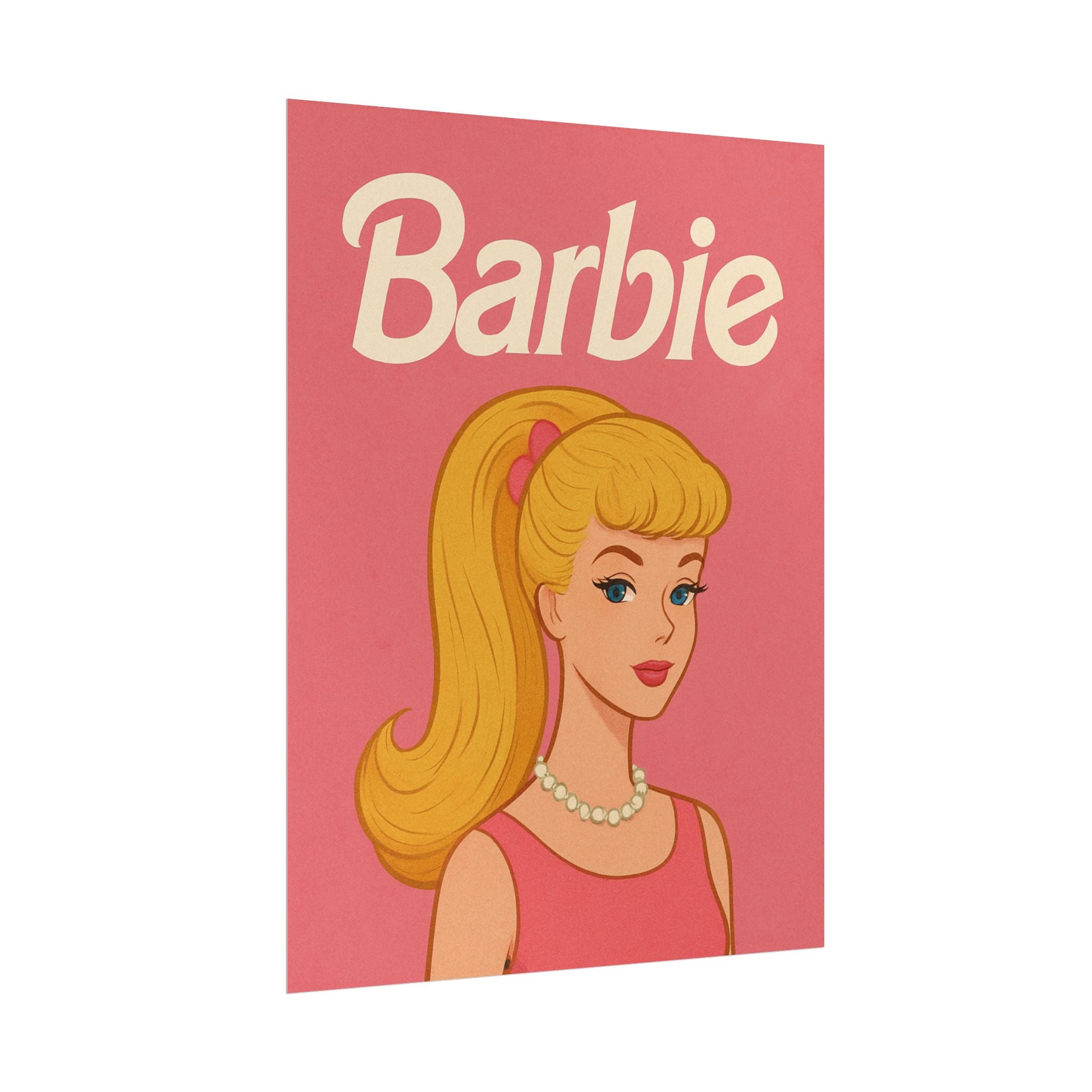 Vintage Pink Barbie Poster - Rolled Art Print
