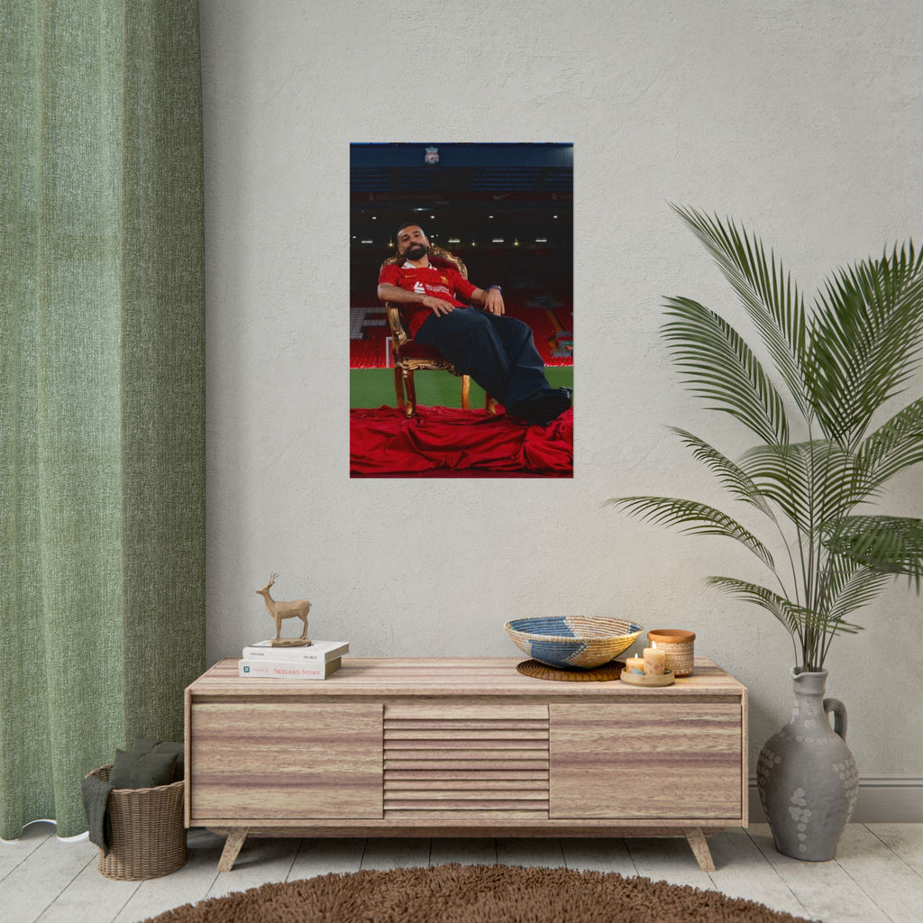 Mo Salah Poster — Liverpool Legend Throne Rolled Poster
