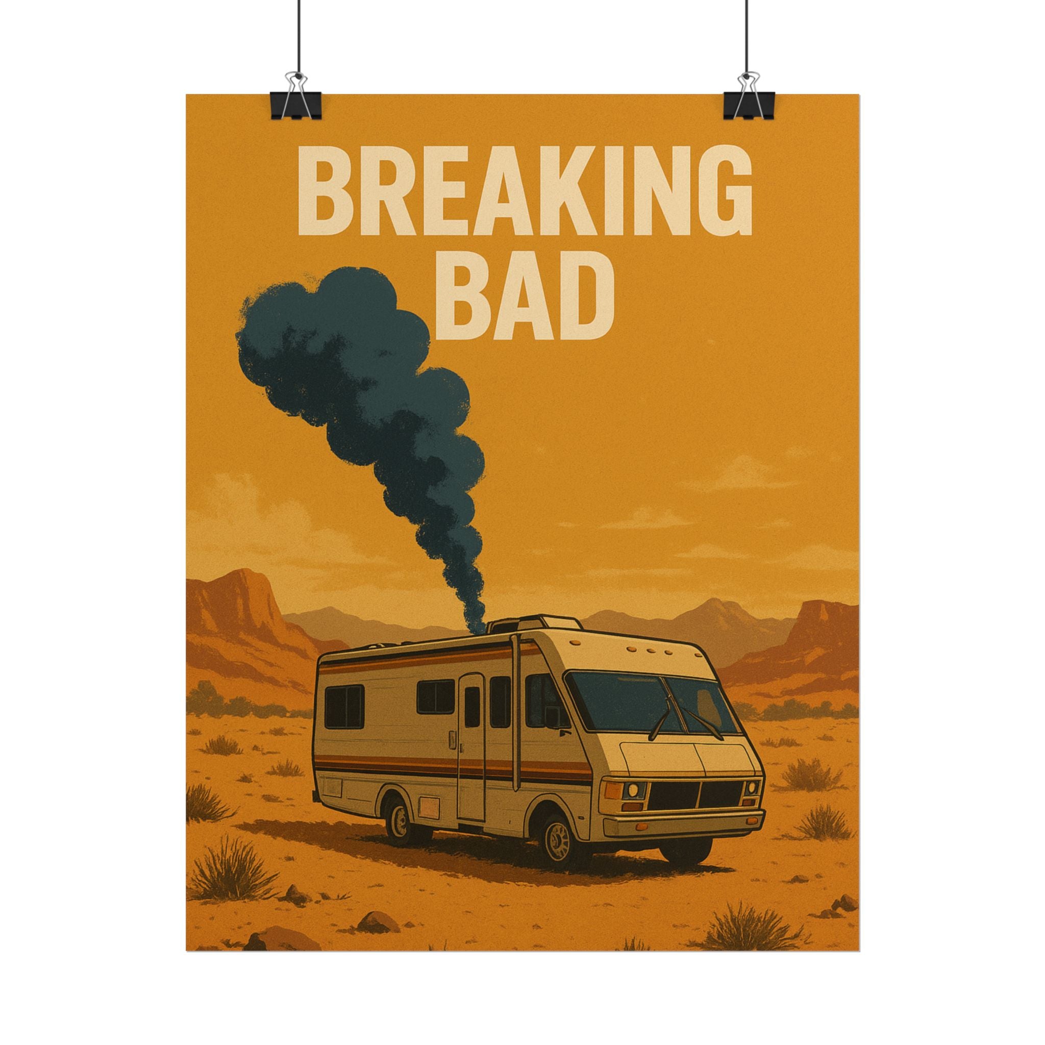 Breaking Bad RV Poster — Desert Camper Art Print (Rolled Poster)