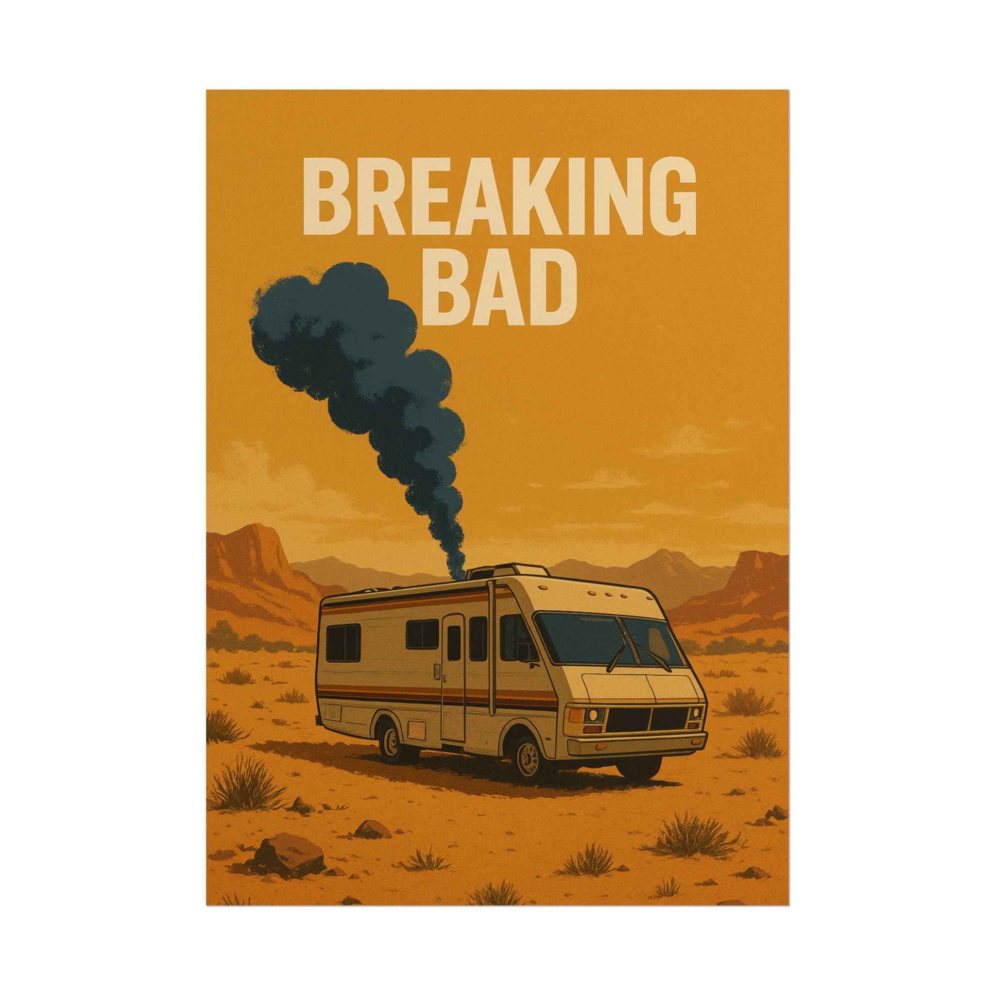 Breaking Bad RV Poster — Desert Camper Art Print (Rolled Poster)