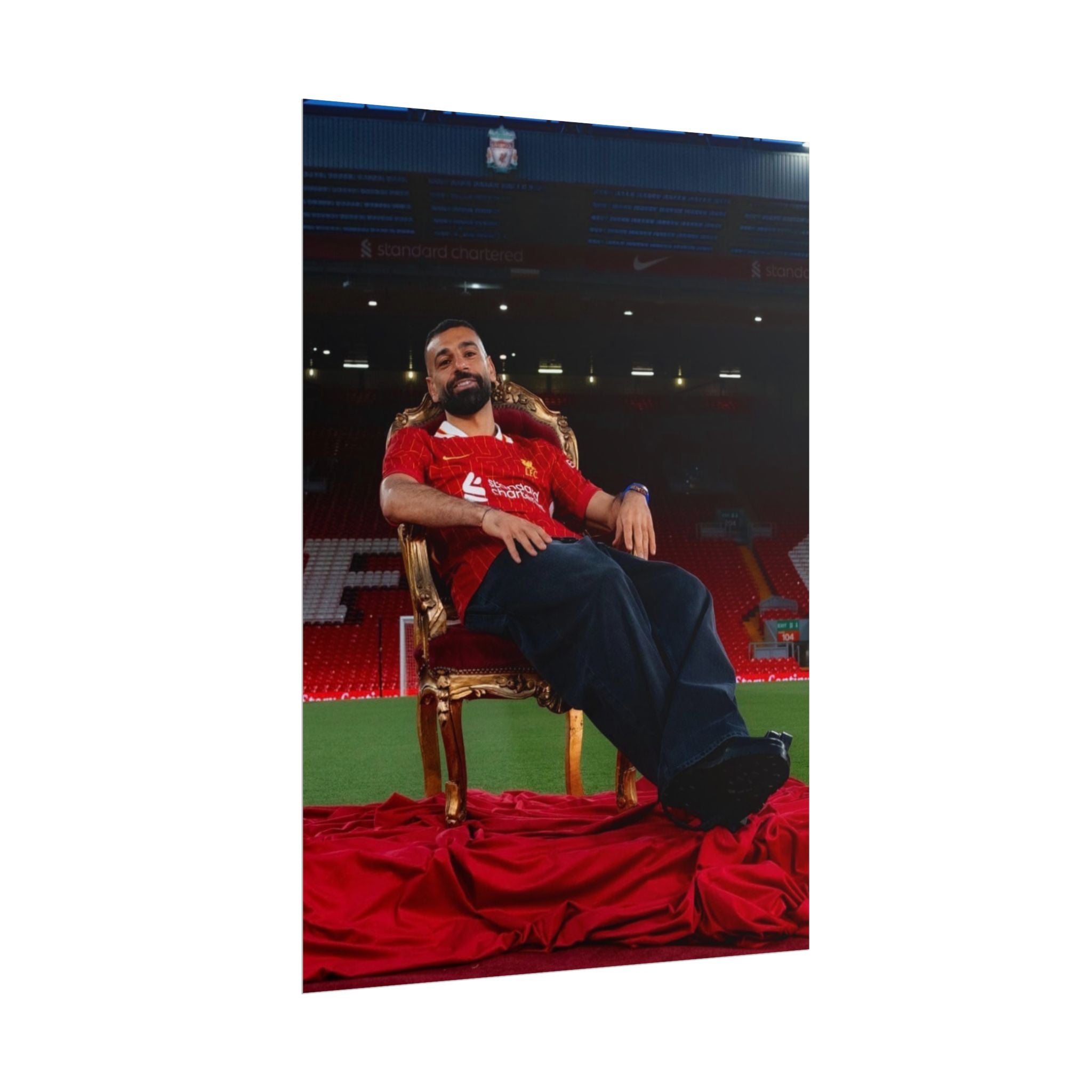 Mo Salah Poster — Liverpool Legend Throne Rolled Poster