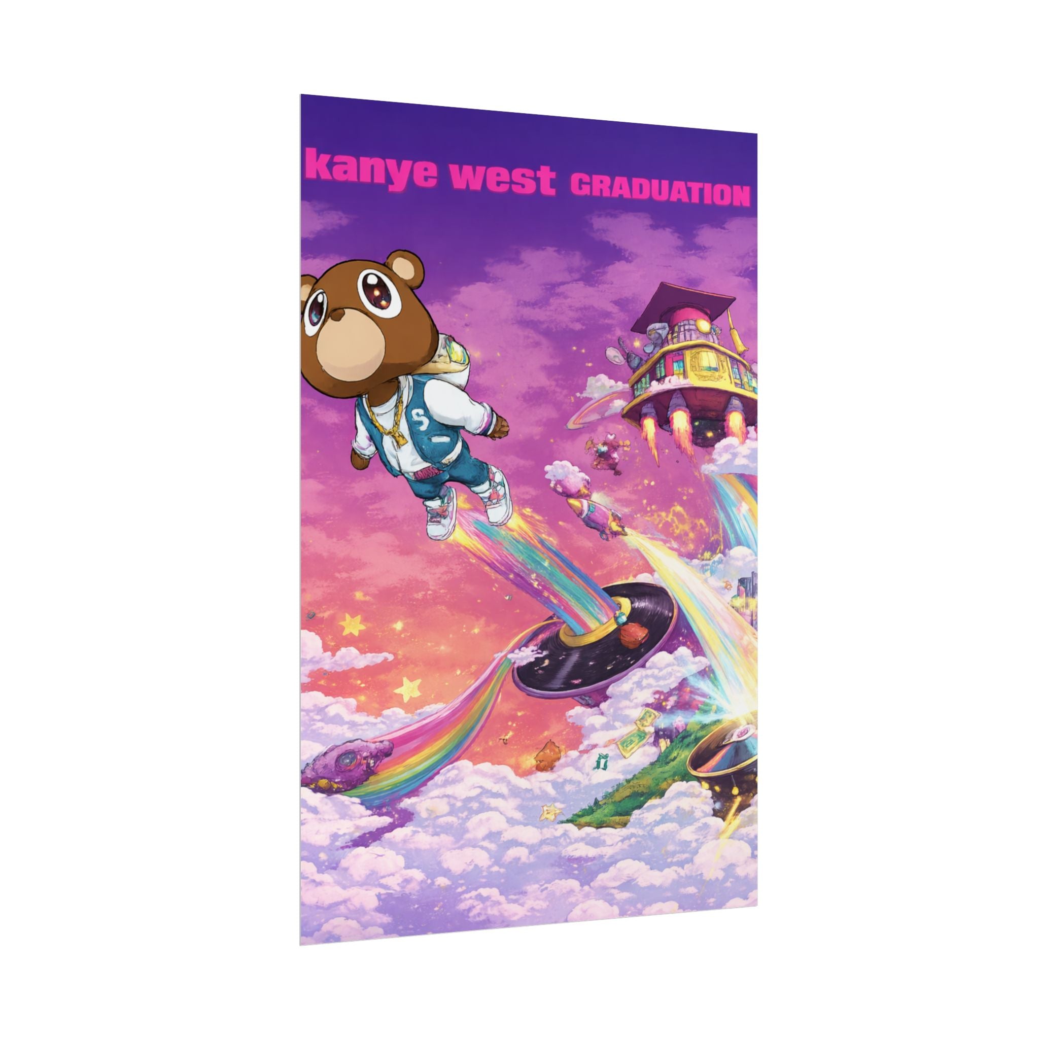 Kanye Graduation Album Art Poster - Colorful Kanye Graduation Print