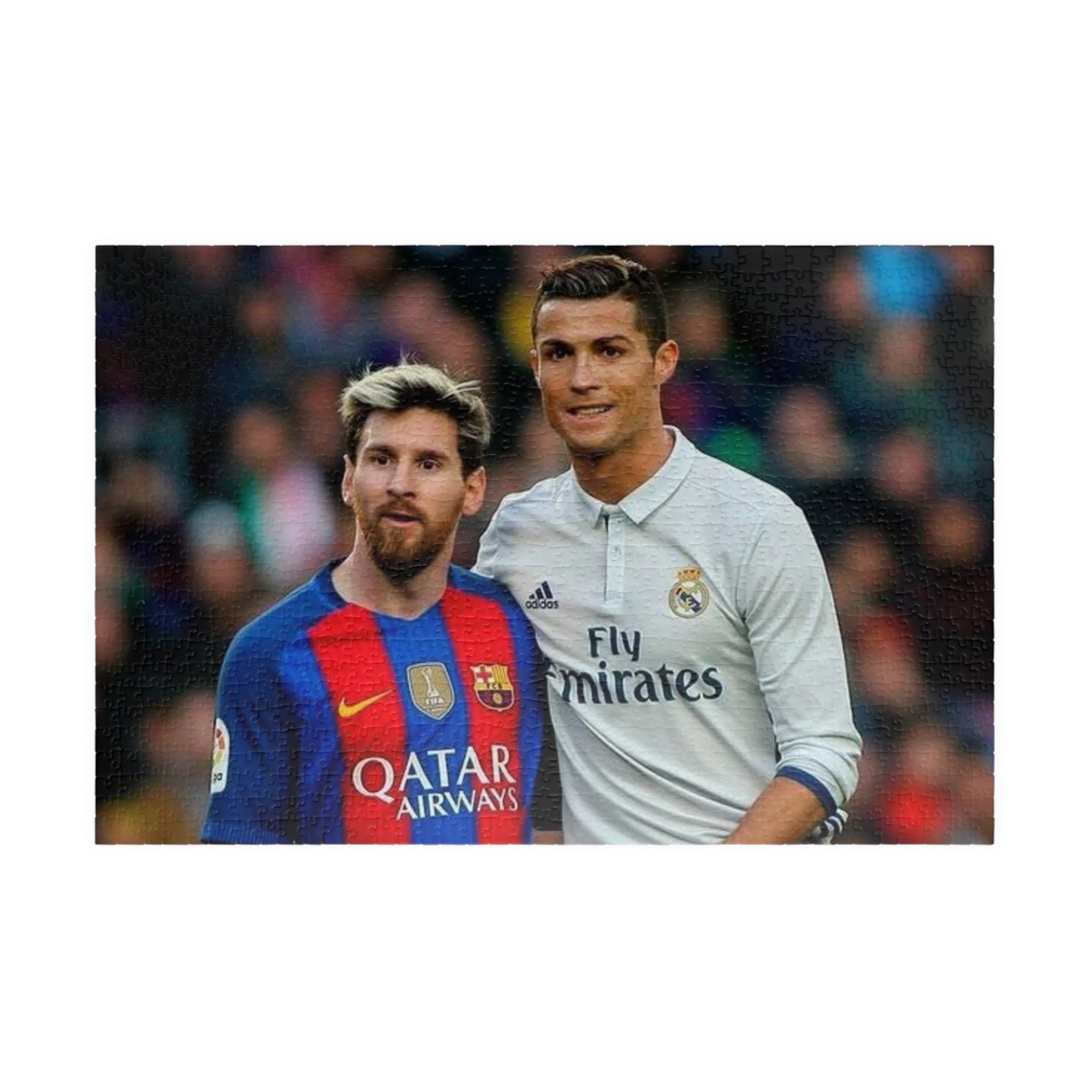 Lionel Messi & Ronaldo Soccer Legends Photo Puzzle — 520/1014-Piece Football Jigsaw