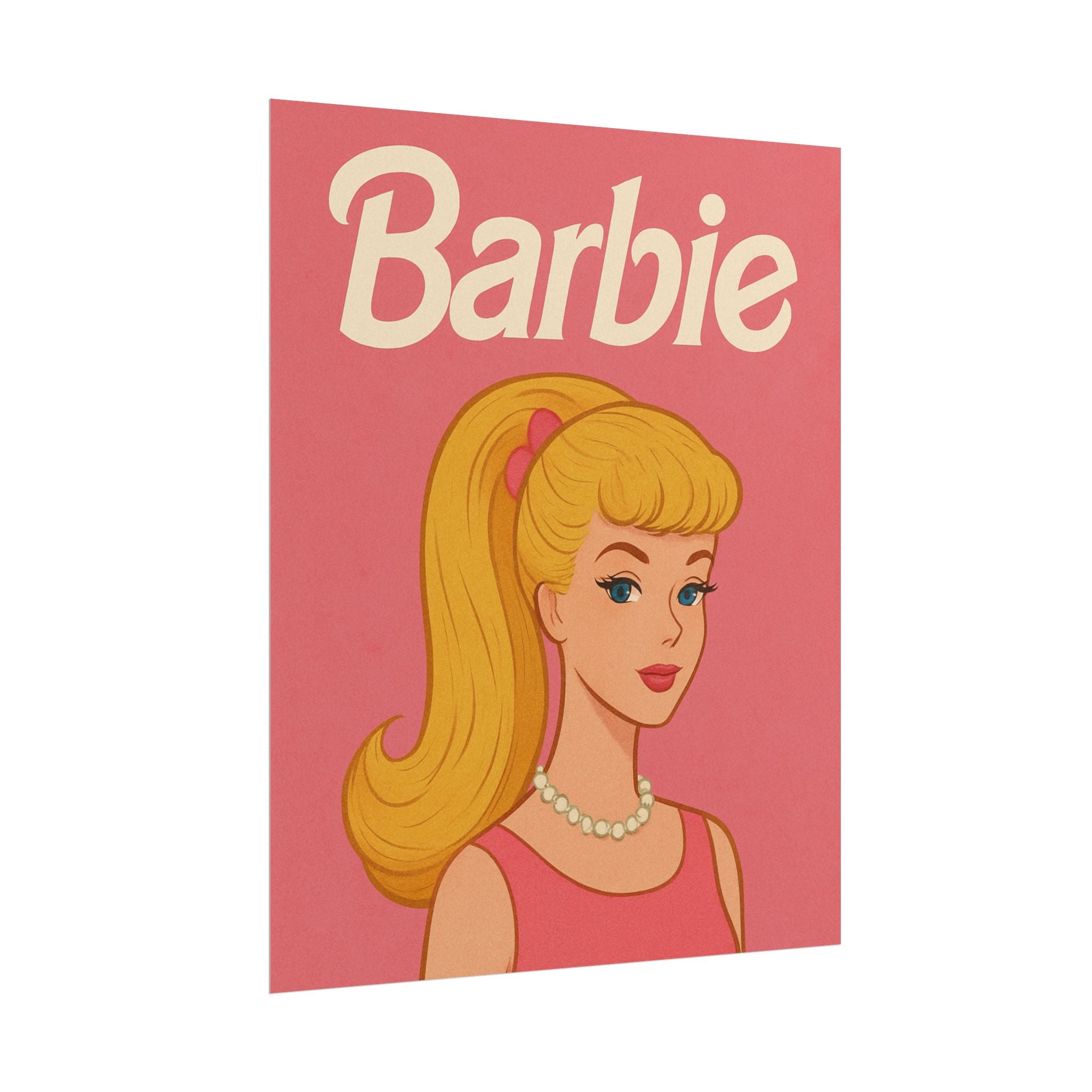 Vintage Pink Barbie Poster - Rolled Art Print