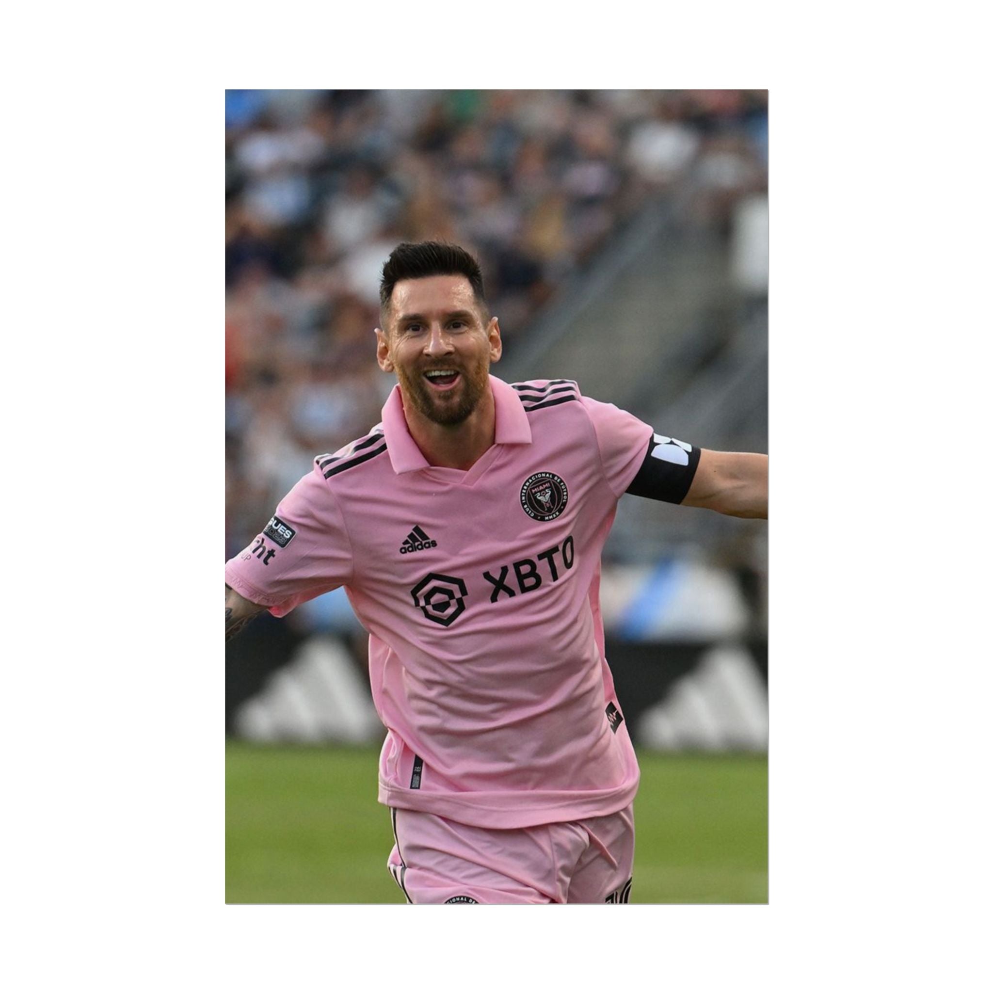 Lionel Messi Inter Miami Soccer Star Action Poster — Rolled Sports Poster