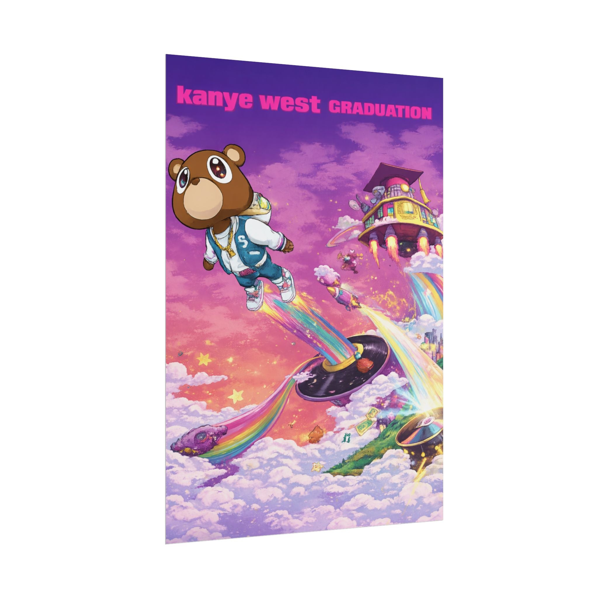 Kanye Graduation Album Art Poster - Colorful Kanye Graduation Print