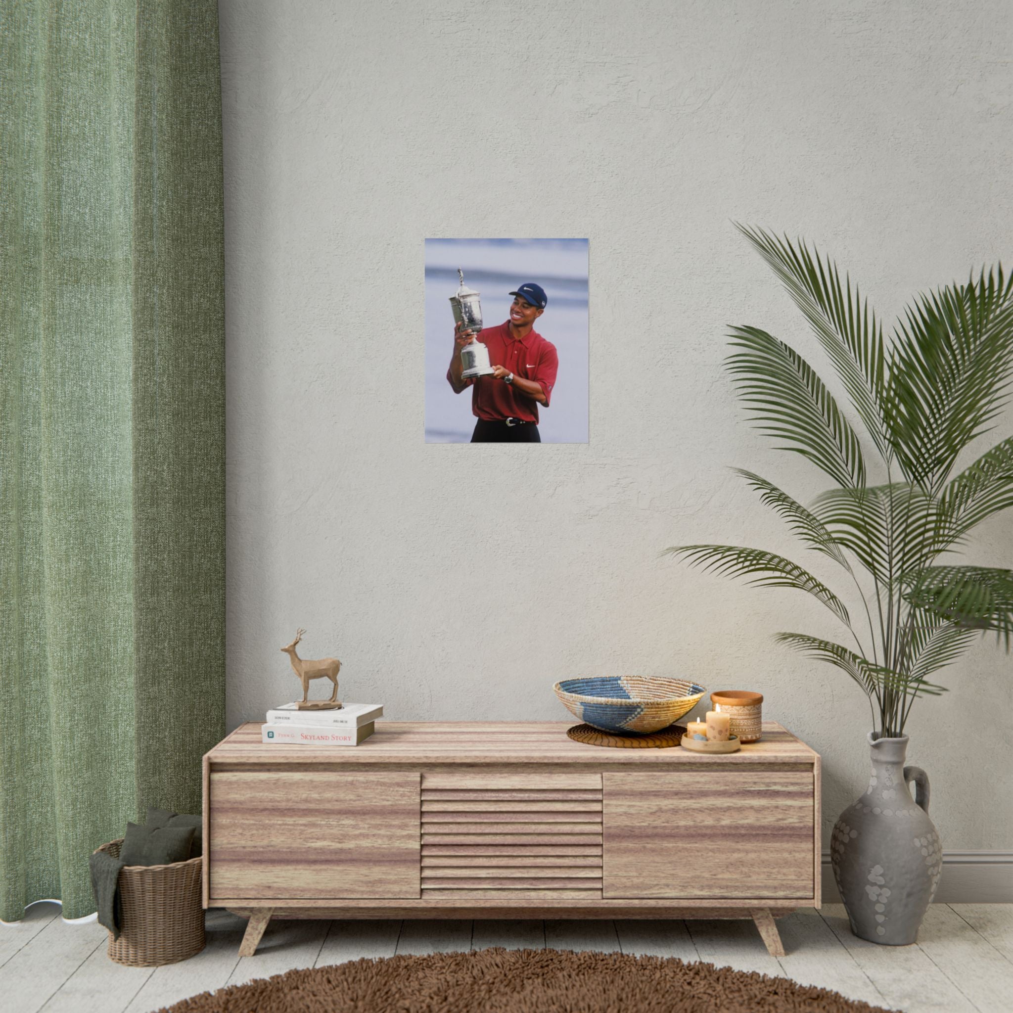 Tiger Woods - Golf Champion Trophy Poster — Rolled Sports Poster