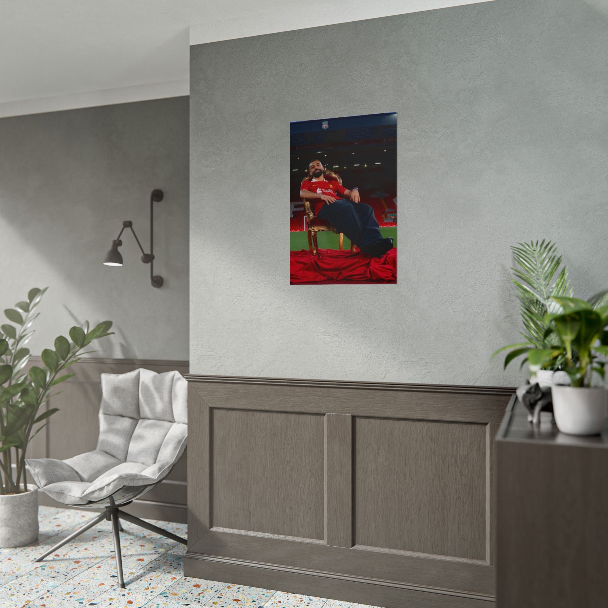 Mo Salah Poster — Liverpool Legend Throne Rolled Poster