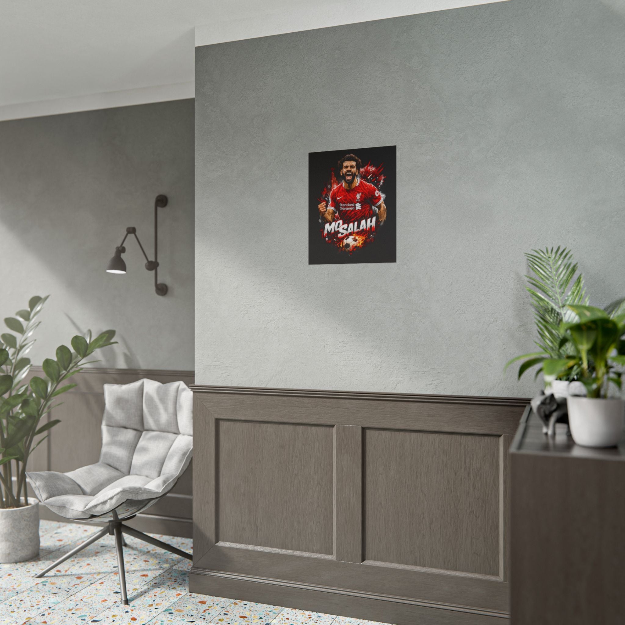 Mohamed Salah Football Poster — Rolled Soccer Wall Art