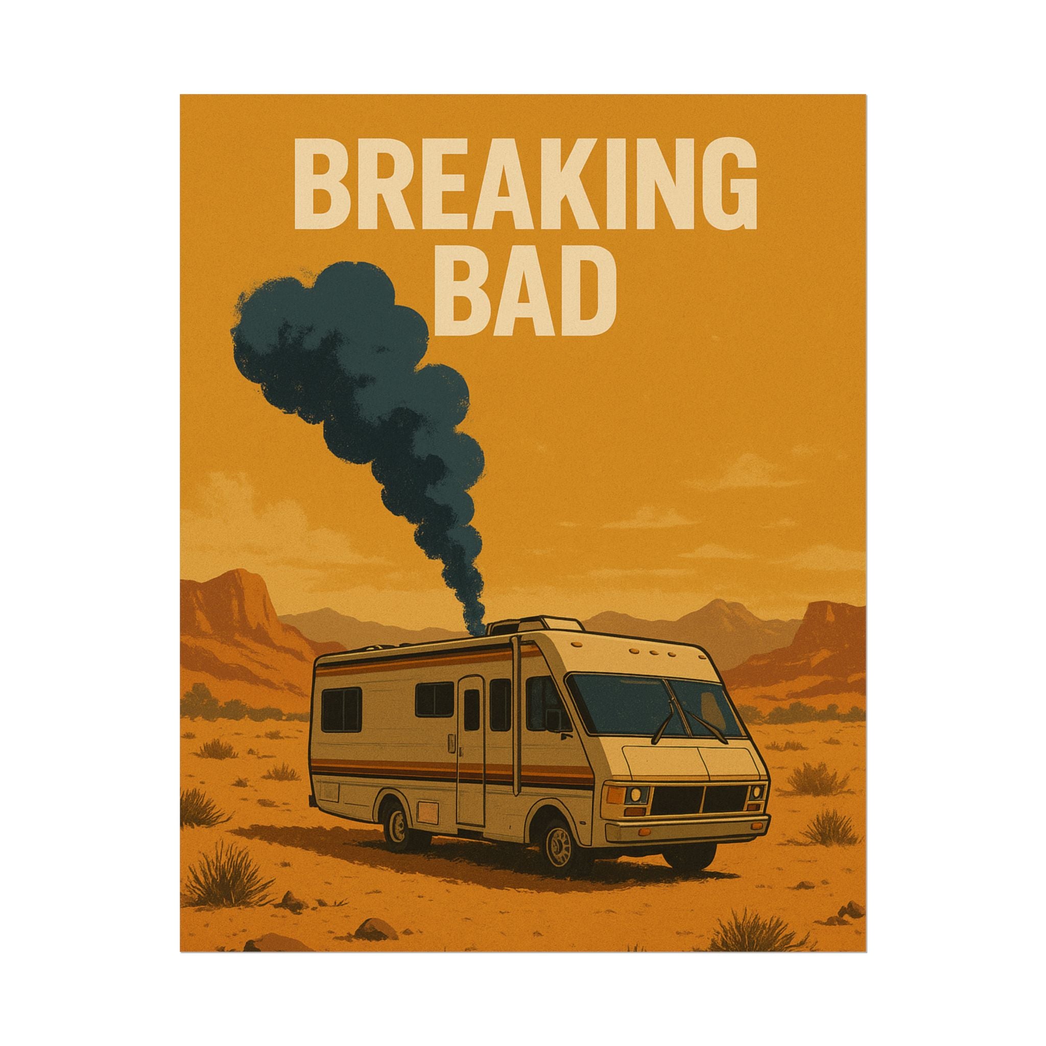 Breaking Bad RV Poster — Desert Camper Art Print (Rolled Poster)
