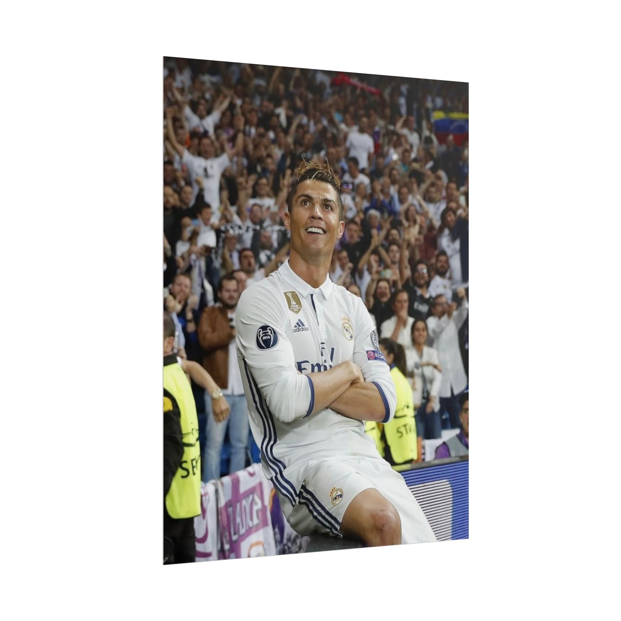 Cristiano Ronaldo Celebratory Rolled Poster — Real Madrid Football Wall Art