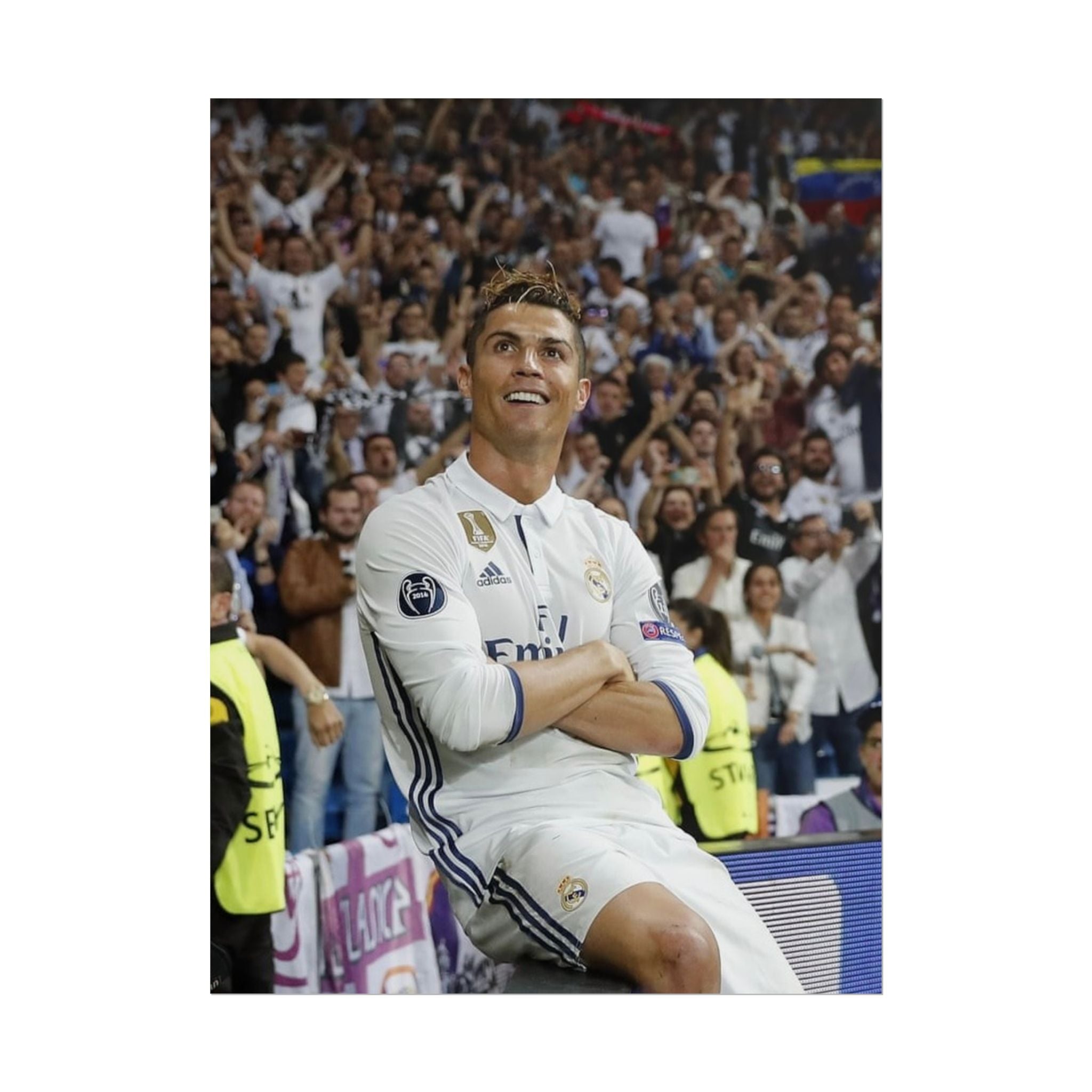 Cristiano Ronaldo Celebratory Rolled Poster — Real Madrid Football Wall Art