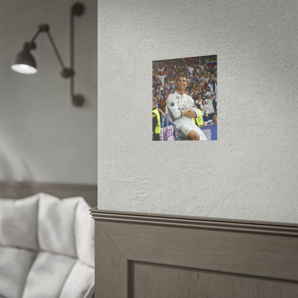 Cristiano Ronaldo Celebratory Rolled Poster — Real Madrid Football Wall Art