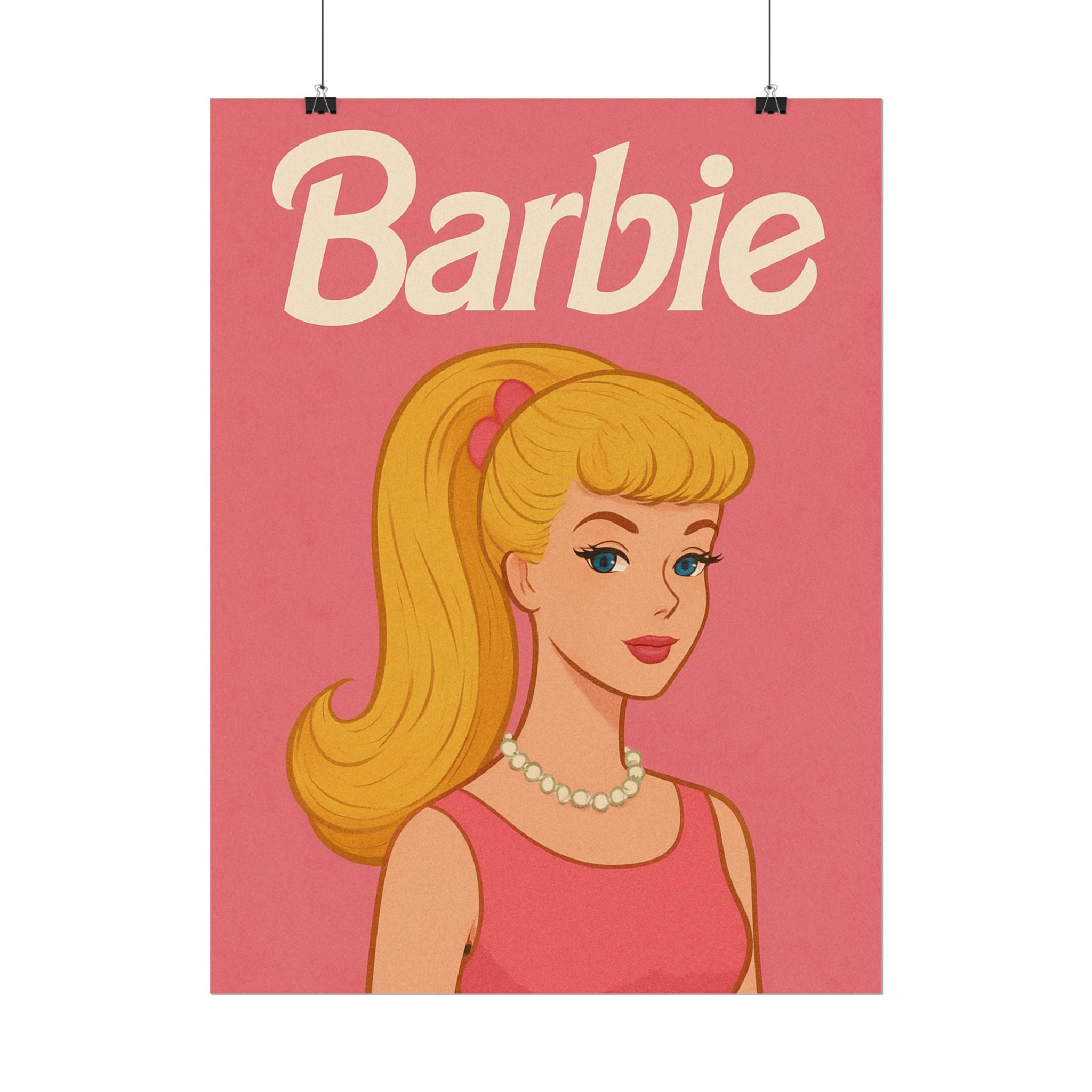Vintage Pink Barbie Poster - Rolled Art Print