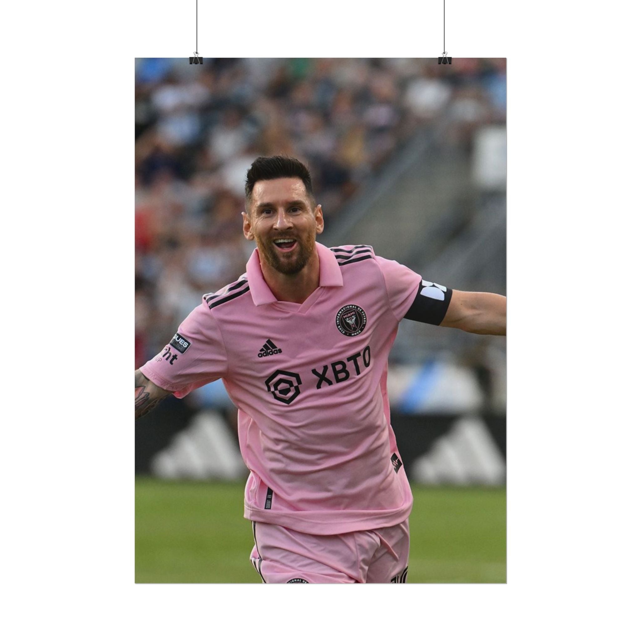 Lionel Messi Inter Miami Soccer Star Action Poster — Rolled Sports Poster