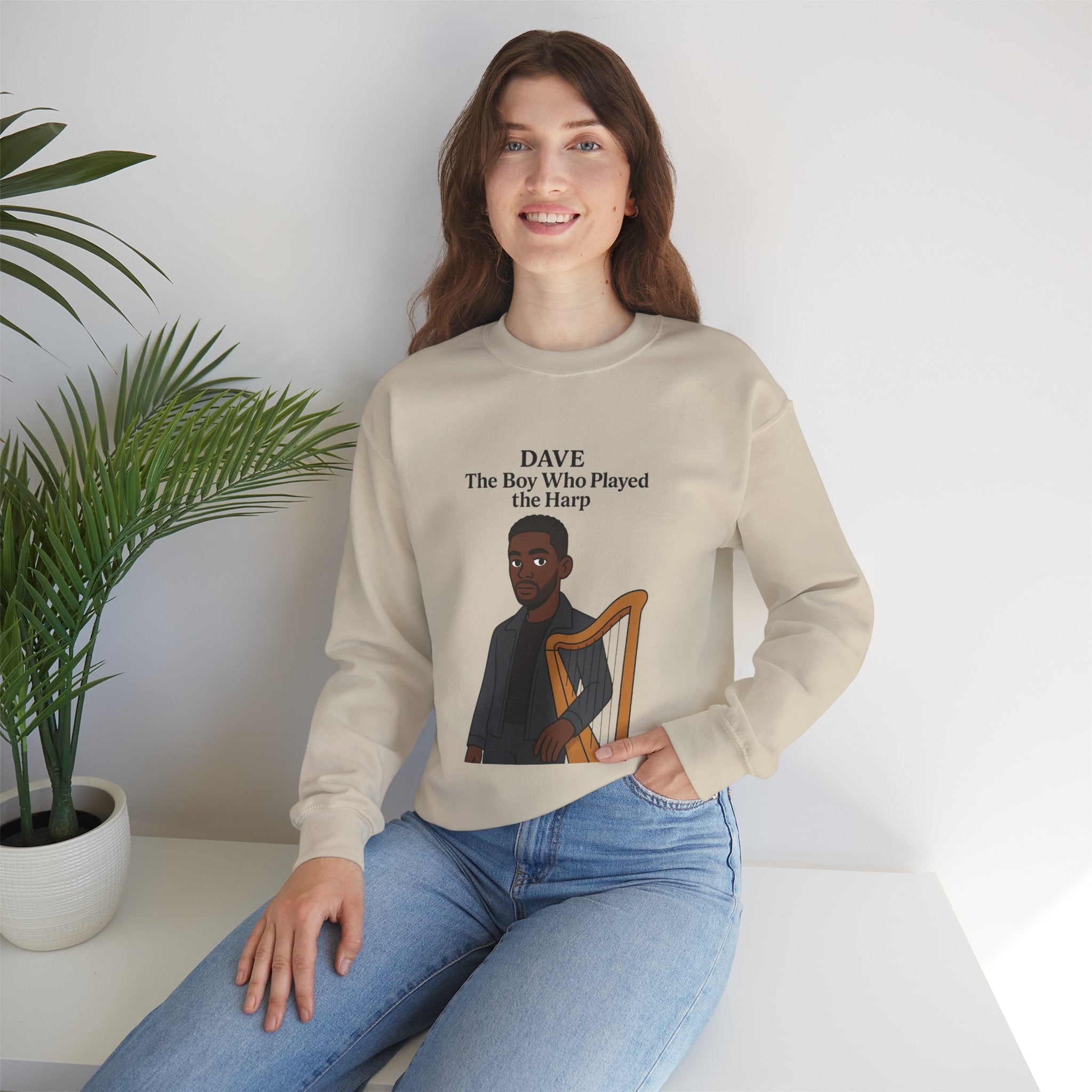 Dave Sweatshirt — "The Boy Who Played the Harp" Graphic Crewneck