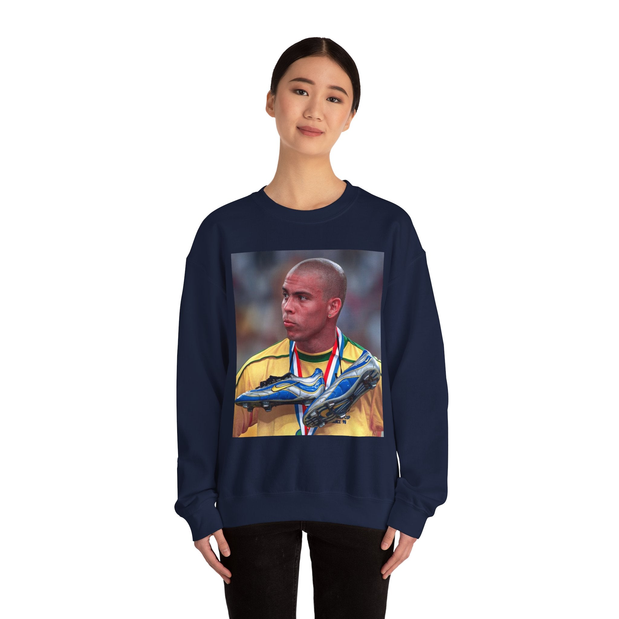 Ronaldo R9 Soccer Champion Photo Crewneck Sweatshirt