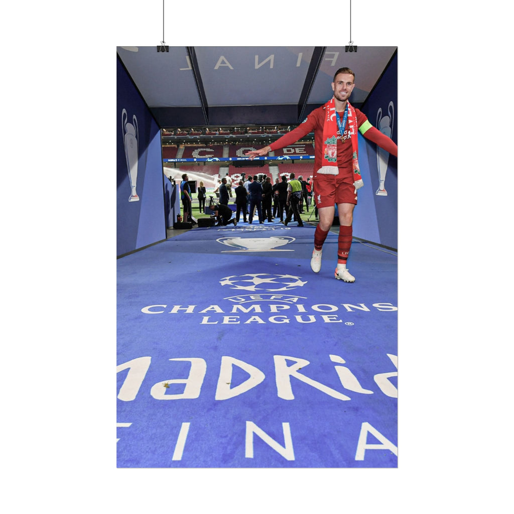 Jordan Henderson Liverpool Champions League Winners 2019 Rolled Poster