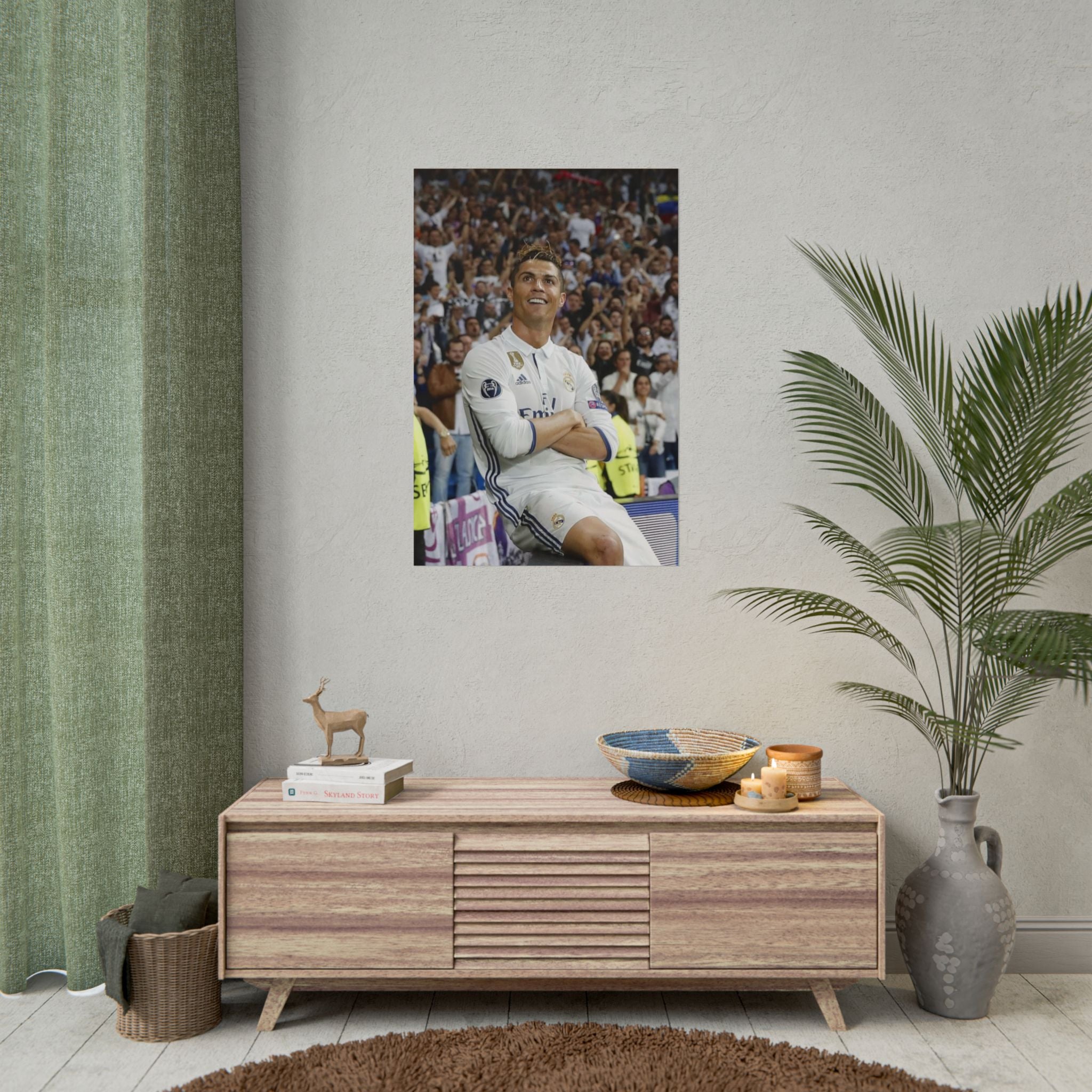Cristiano Ronaldo Celebratory Rolled Poster — Real Madrid Football Wall Art