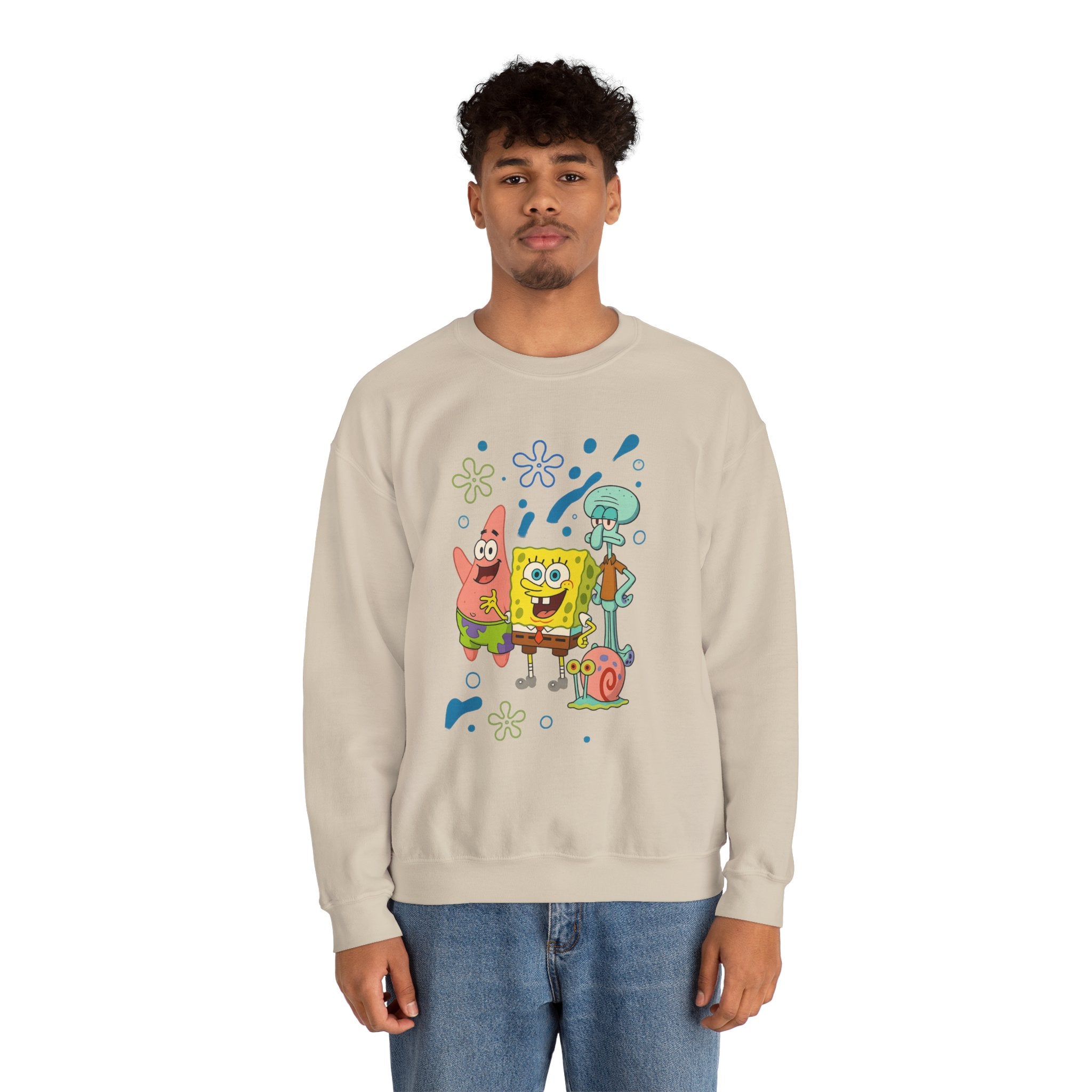 SpongeBob Crewneck Sweatshirt – Bikini Bottom Friends Graphic