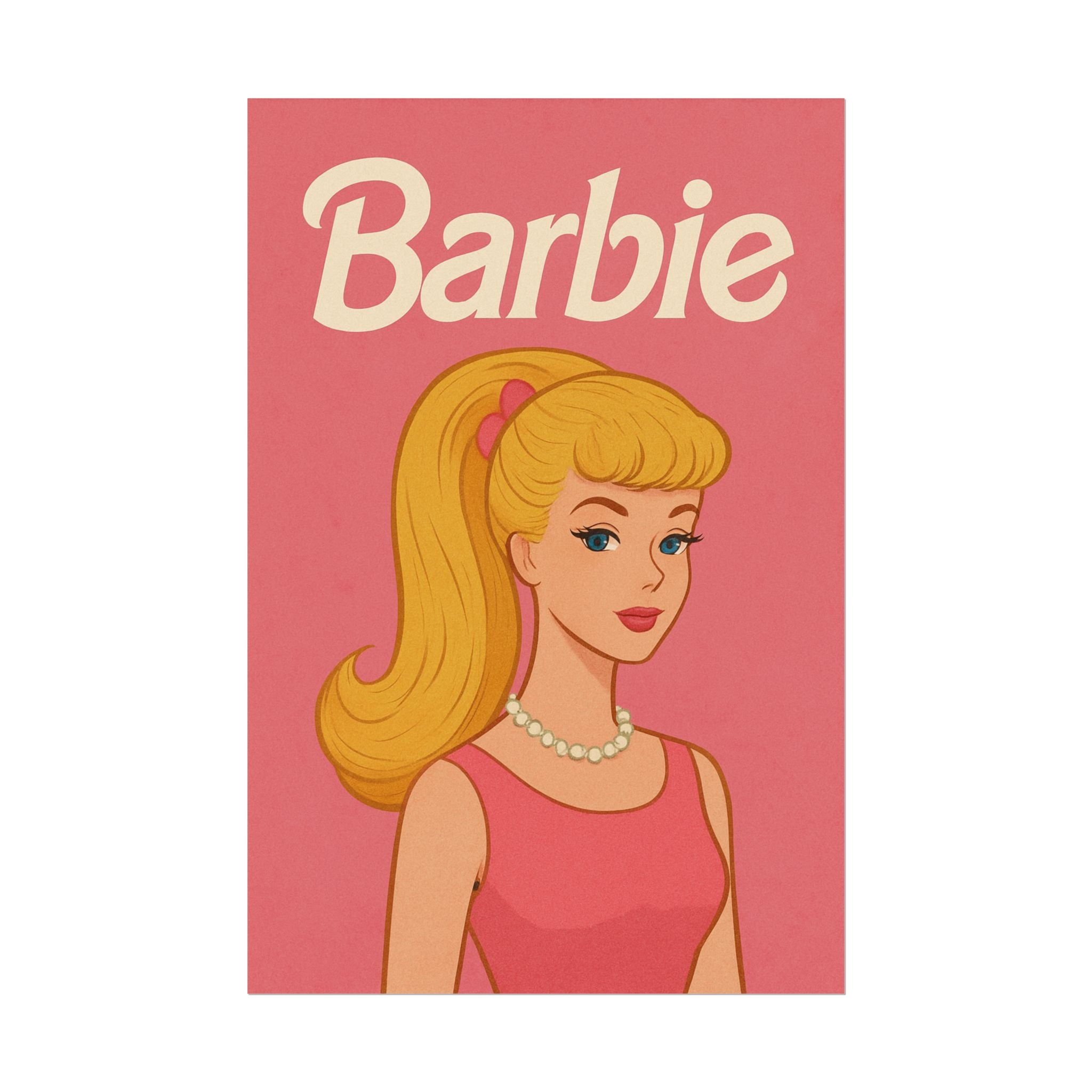 Vintage Pink Barbie Poster - Rolled Art Print