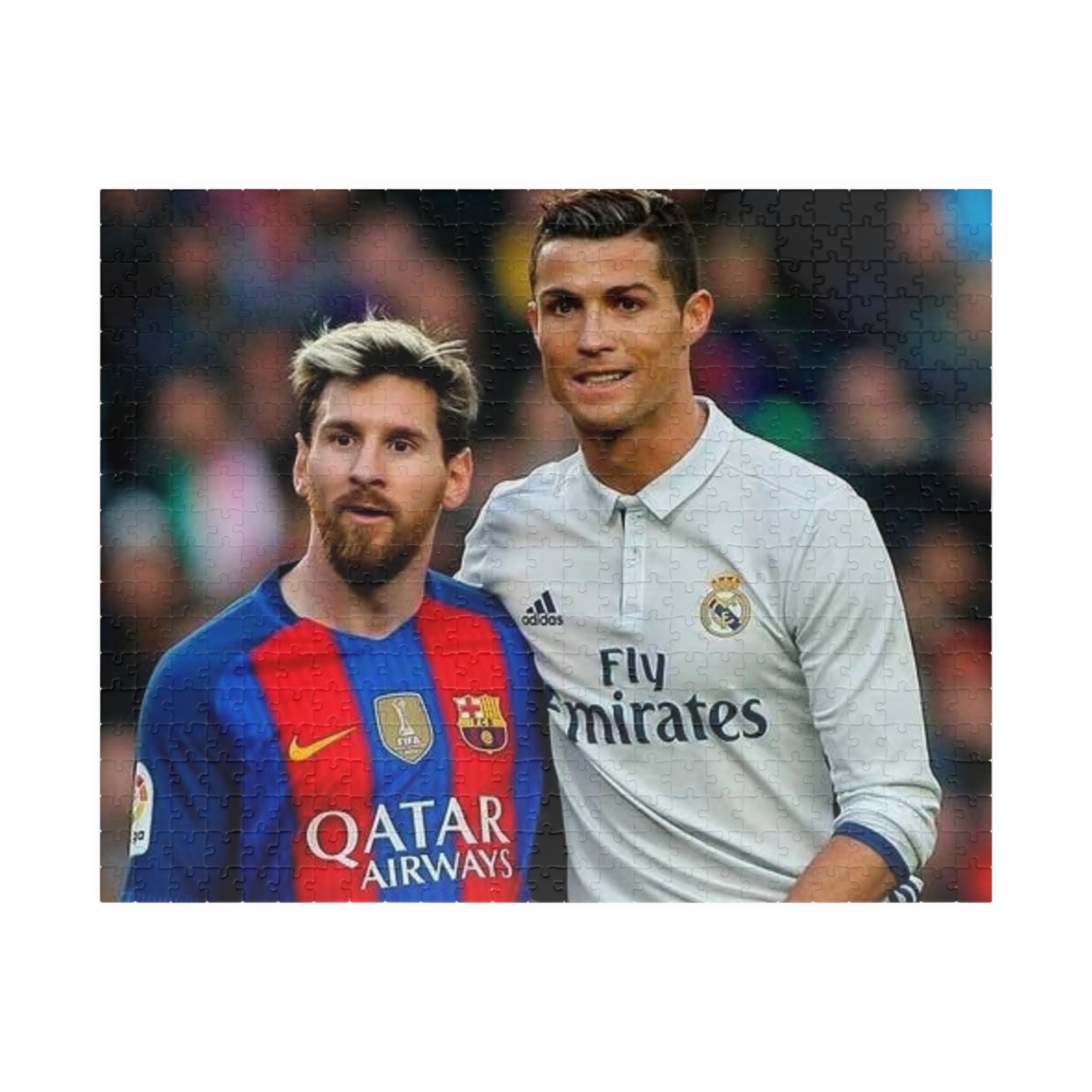 Lionel Messi & Ronaldo Soccer Legends Photo Puzzle — 520/1014-Piece Football Jigsaw