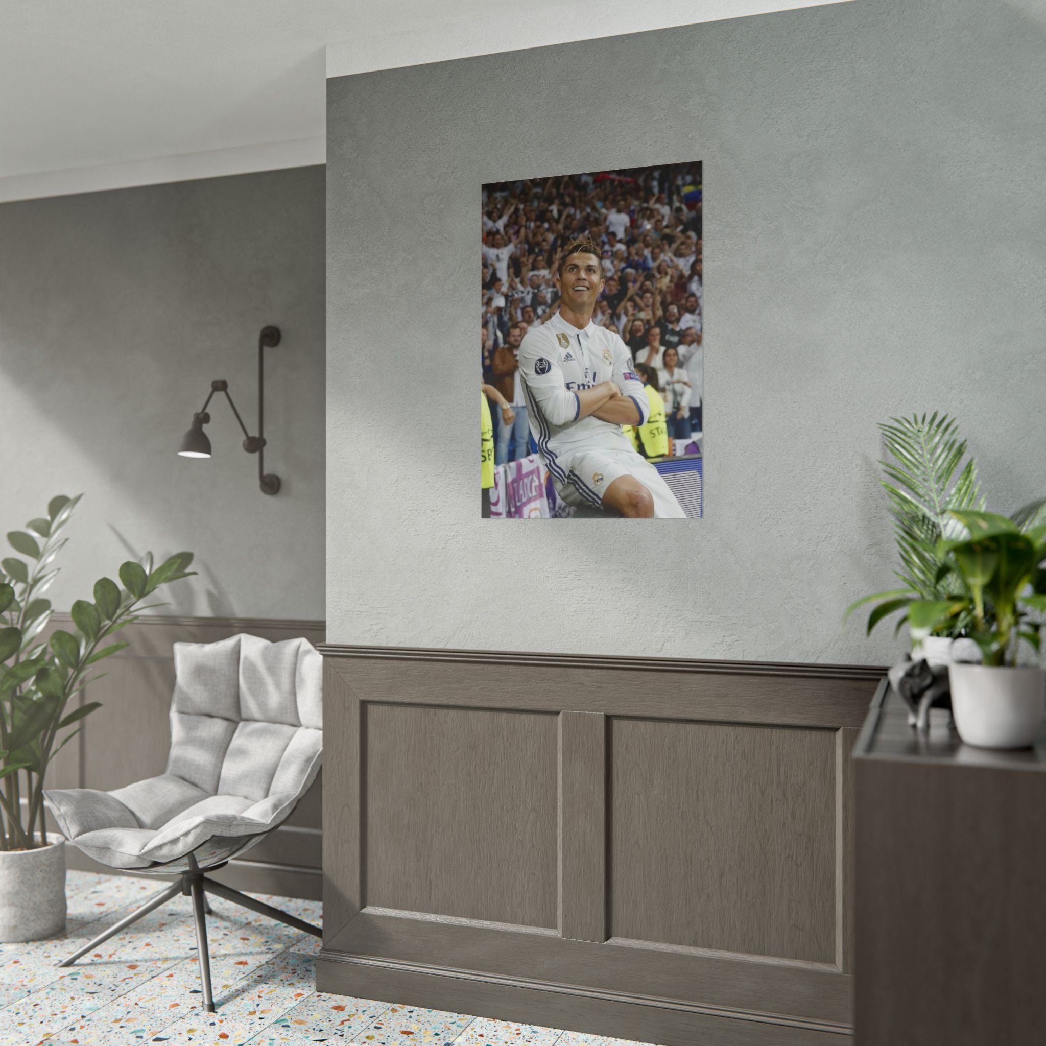 Cristiano Ronaldo Celebratory Rolled Poster — Real Madrid Football Wall Art