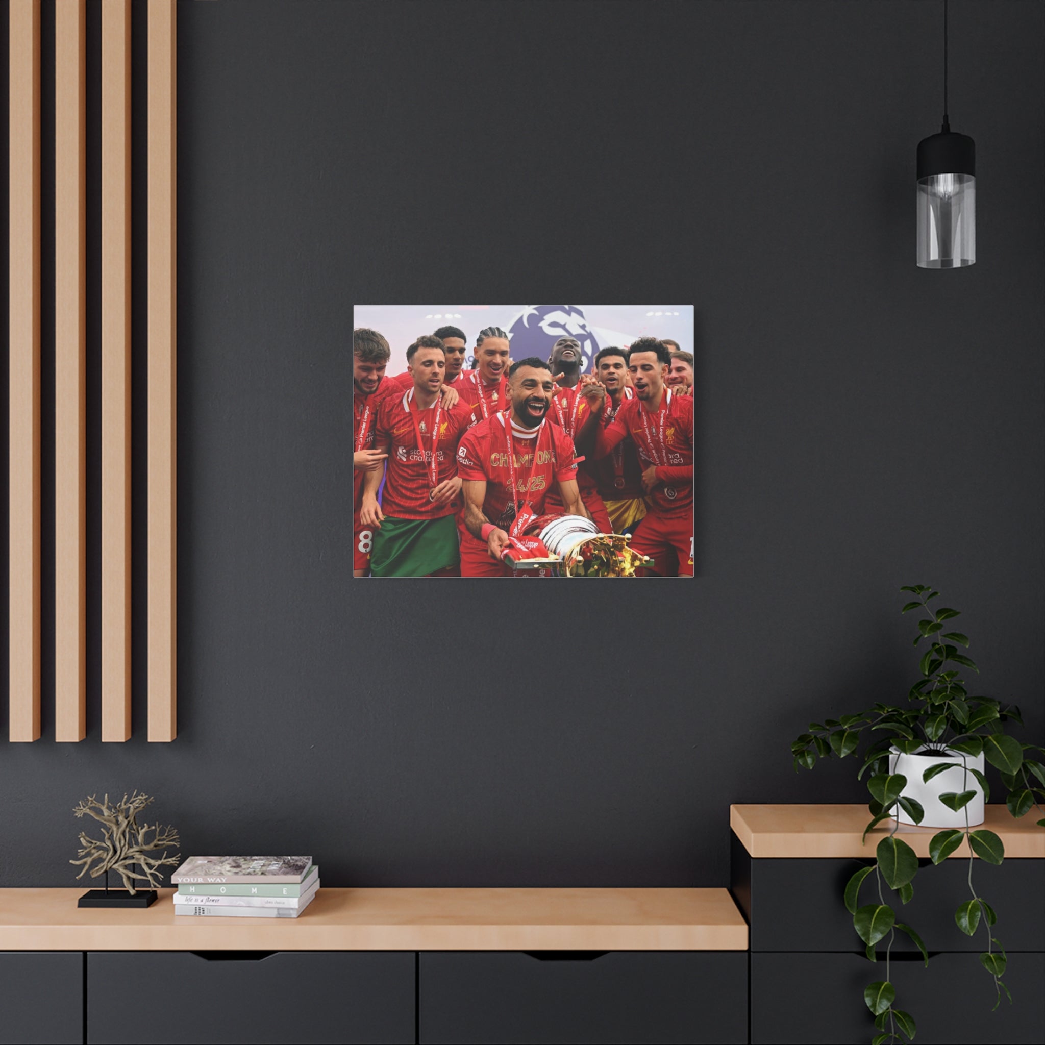 Liverpool Premier League Champions Celebration Matte Canvas Print