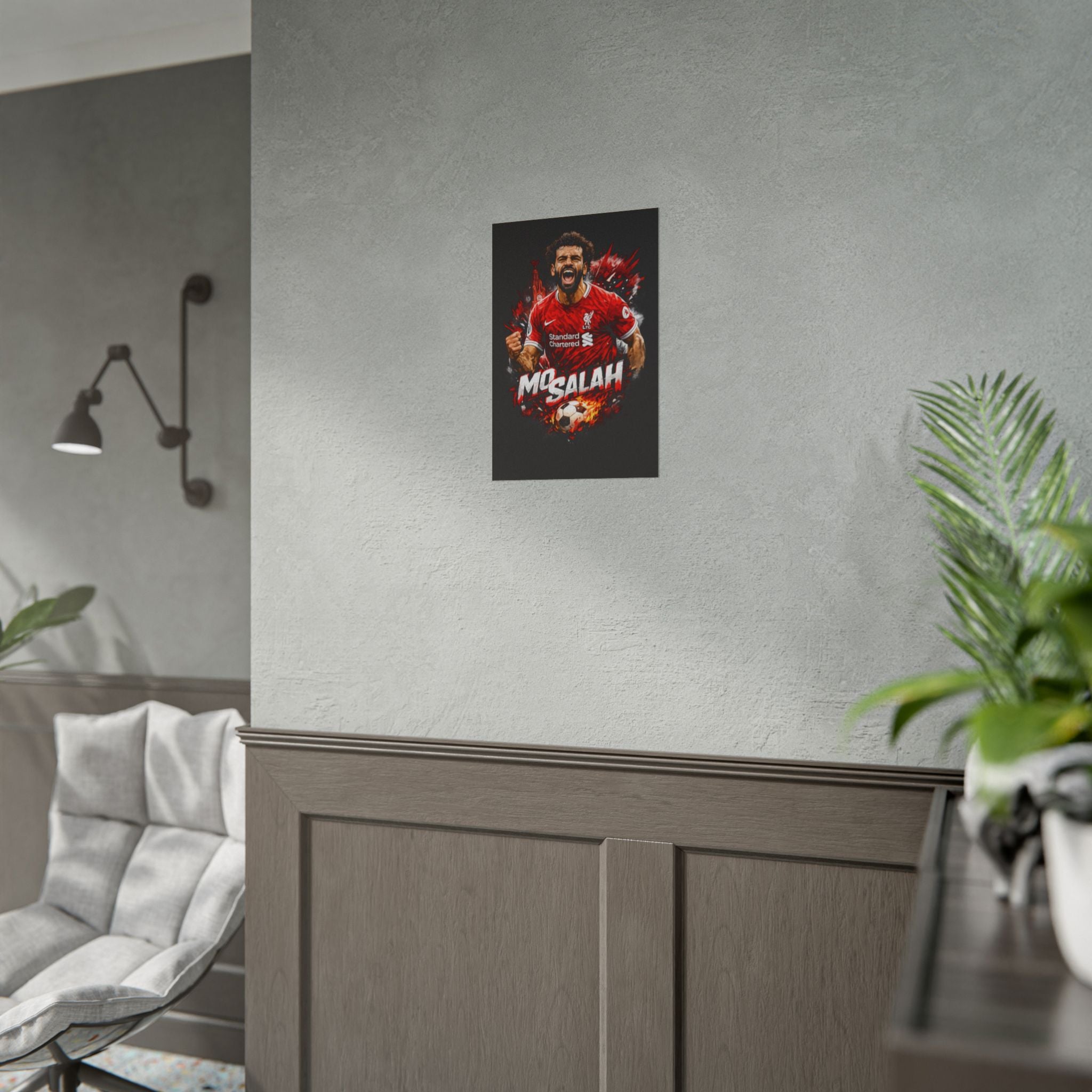 Mohamed Salah Football Poster — Rolled Soccer Wall Art