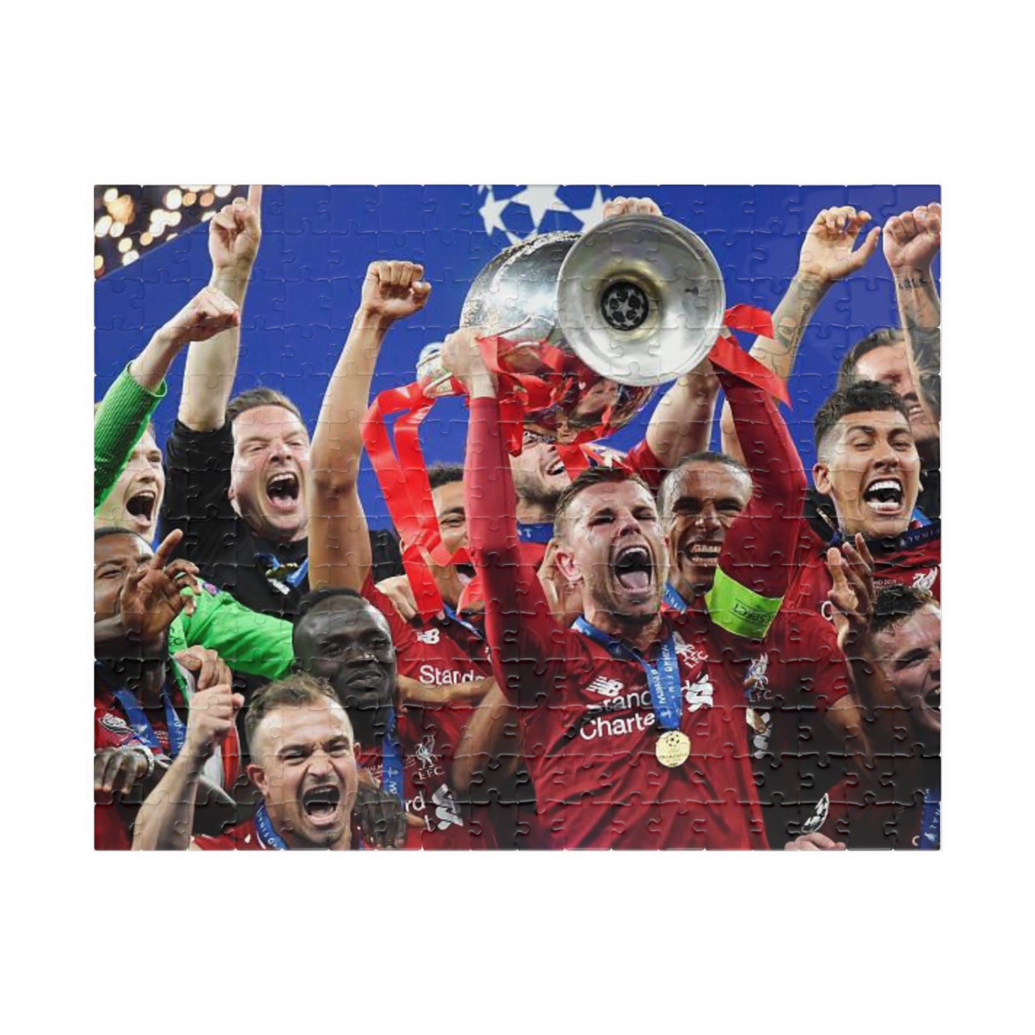 Liverpool Champions League Winners Celebration Puzzle — Soccer Trophy Victory Jigsaw (110–1014 pcs)