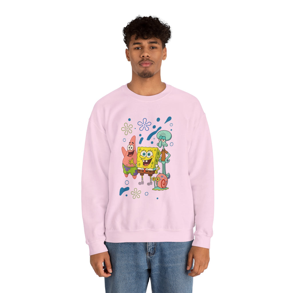 SpongeBob Crewneck Sweatshirt – Bikini Bottom Friends Graphic