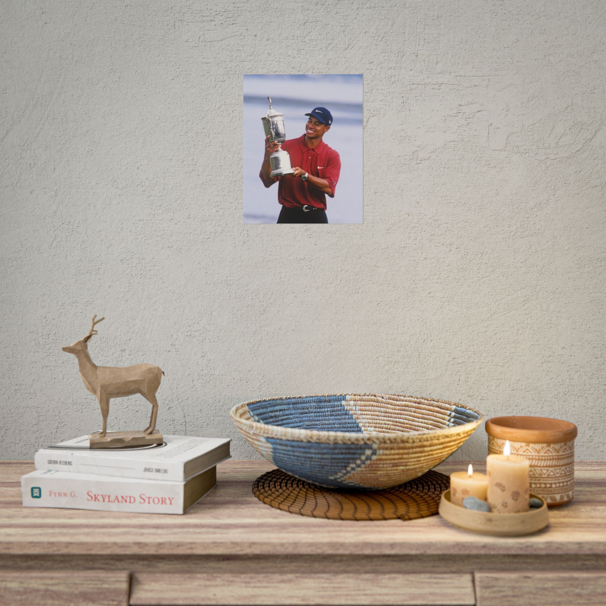 Tiger Woods - Golf Champion Trophy Poster — Rolled Sports Poster
