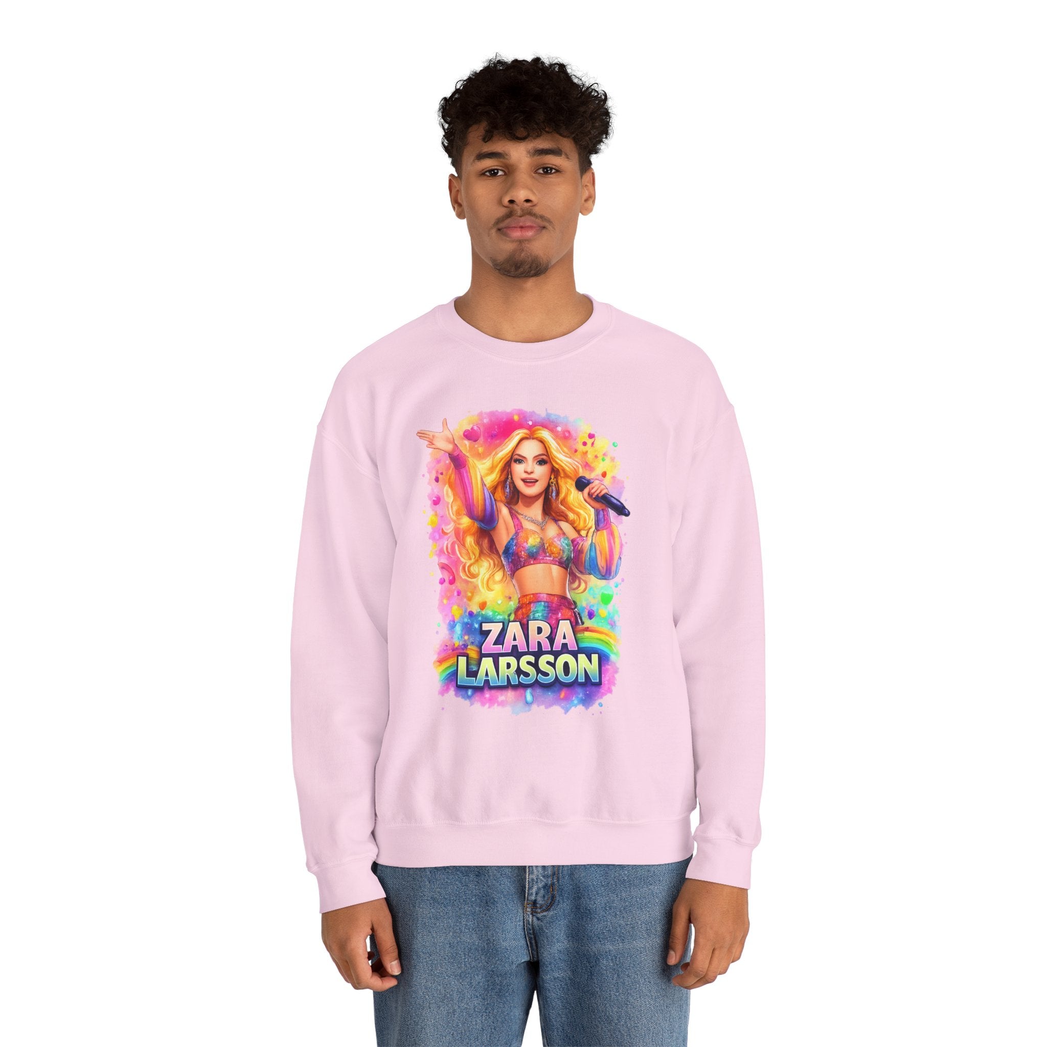 Zara Larsson Graphic Sweatshirt - Colorful Pop Star Crewneck
