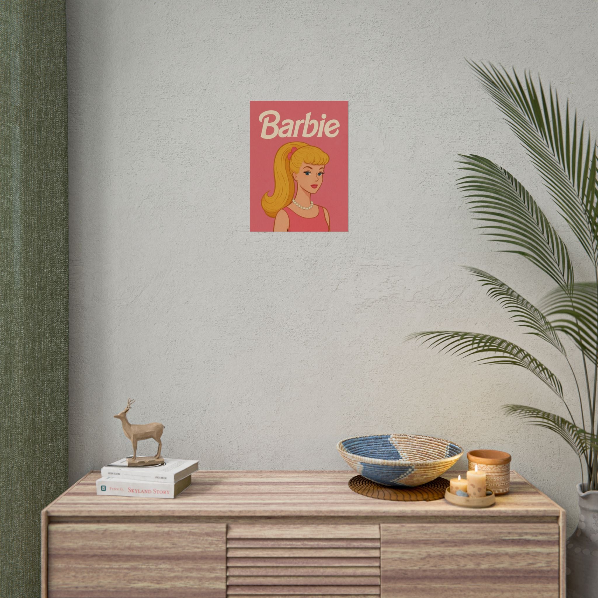 Vintage Pink Barbie Poster - Rolled Art Print