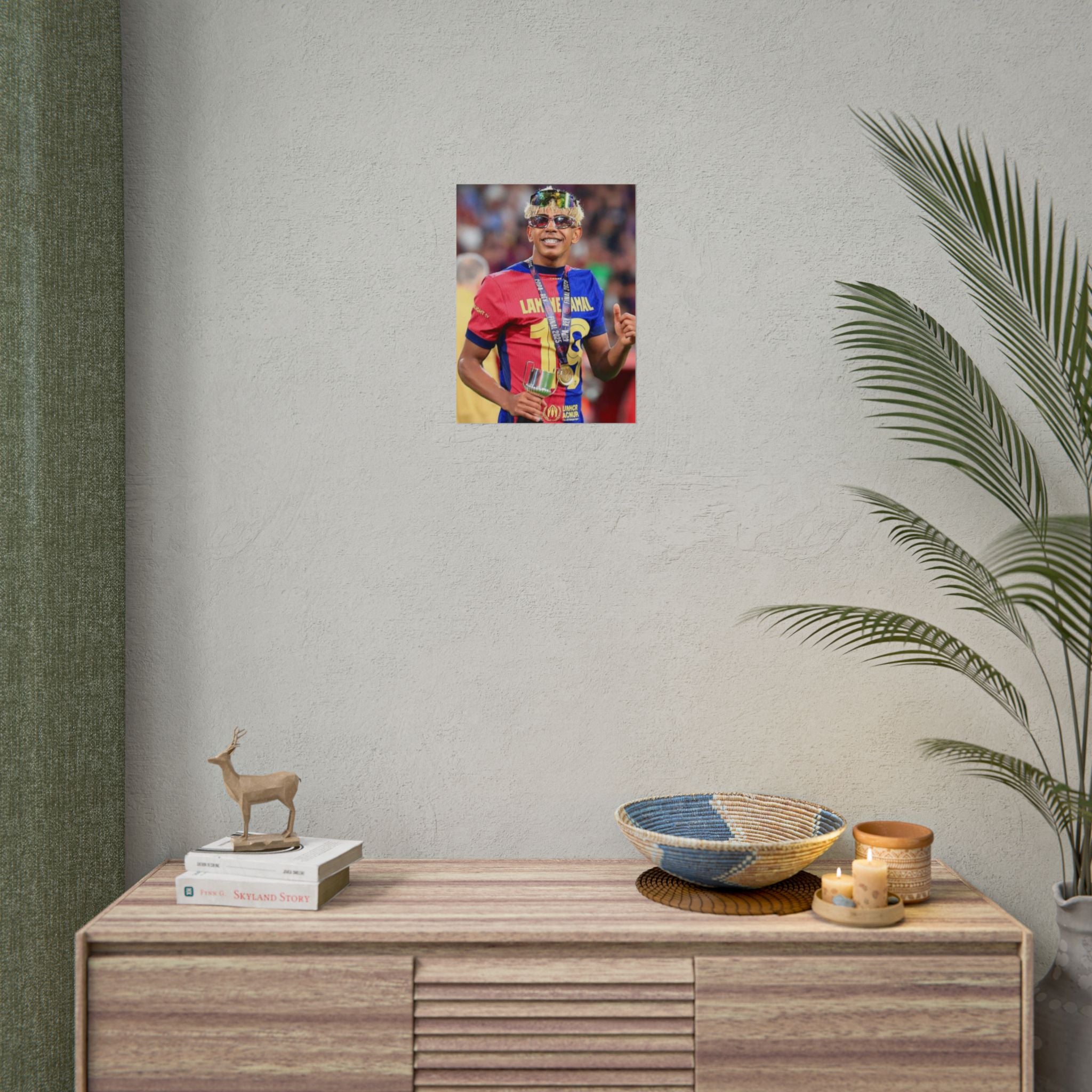 Lamine Yamal Rolled Poster — Vibrant Sports Champion Photo Print