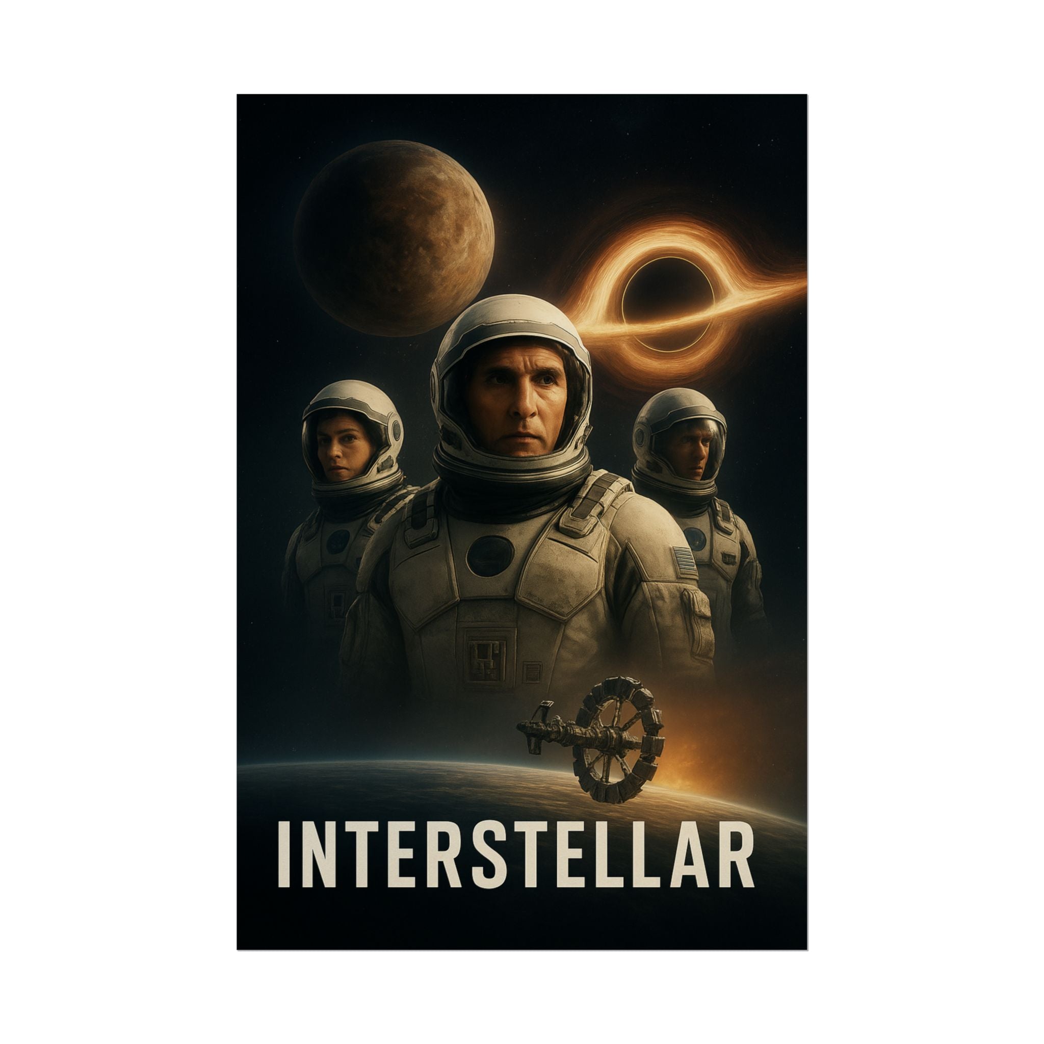 Interstellar Movie Poster — Rolled Sci‑Fi Poster