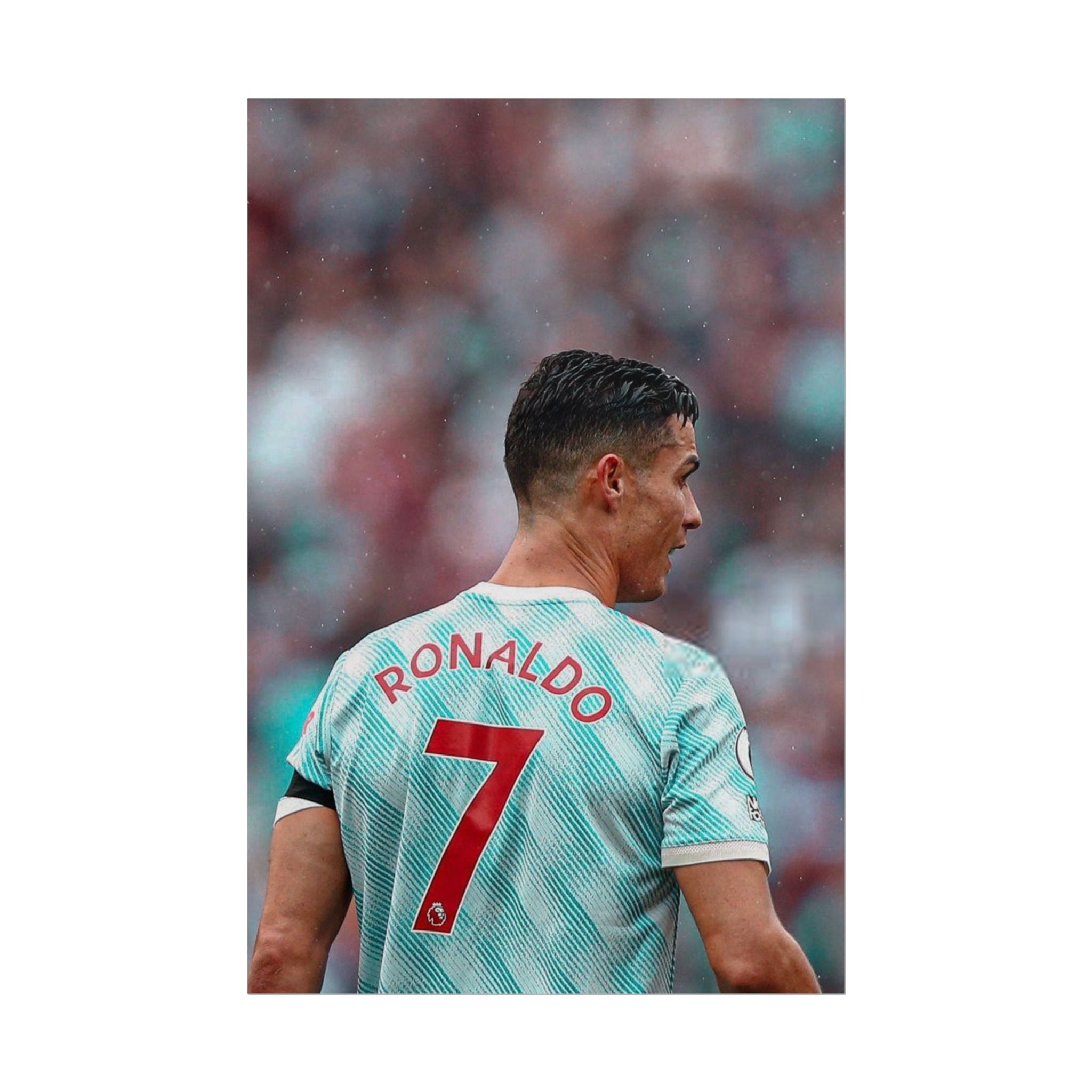 Cristiano Ronaldo Soccer Star Jersey Poster - Number 7 Back View Rolled Print