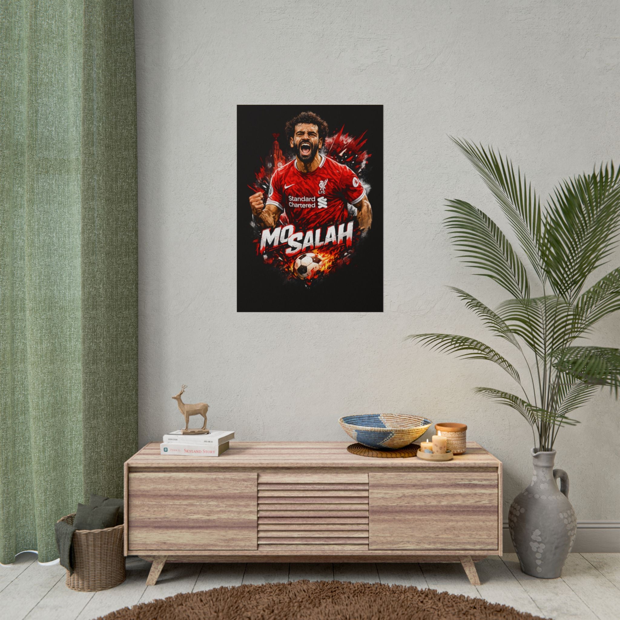 Mohamed Salah Football Poster — Rolled Soccer Wall Art