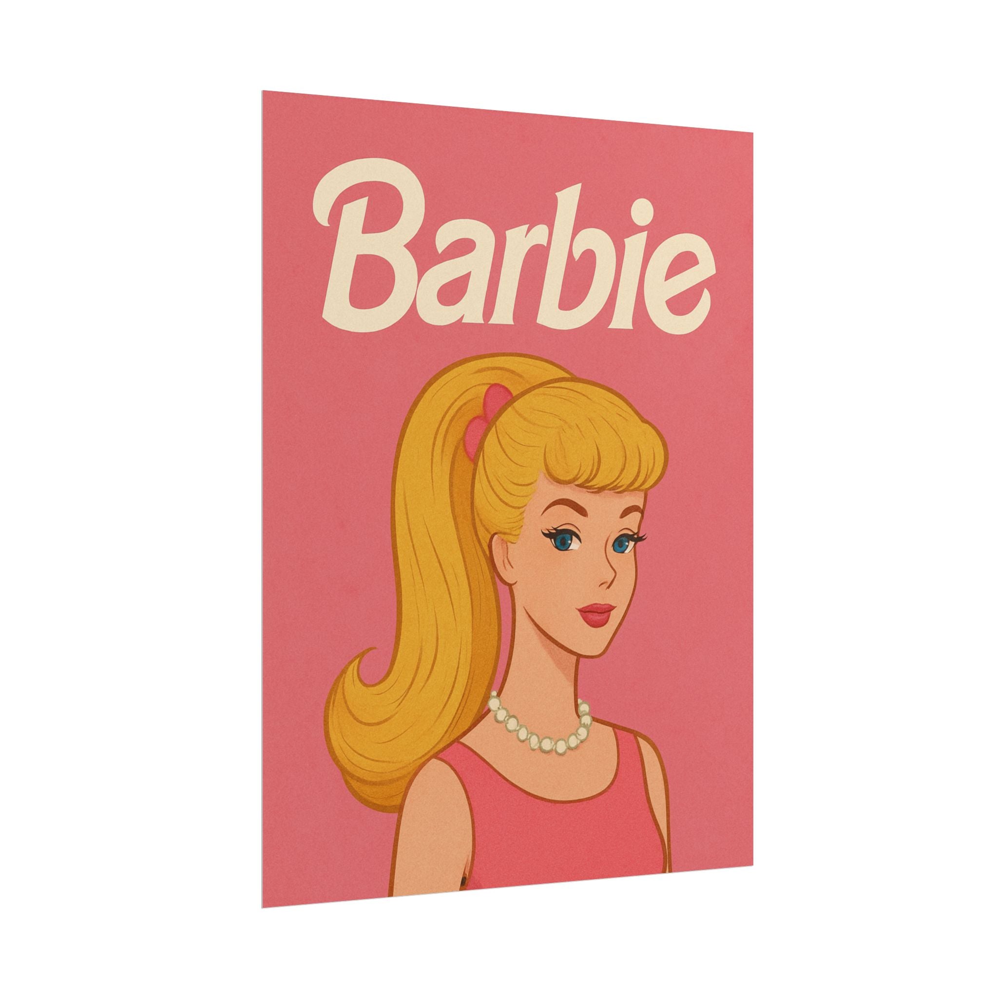 Vintage Pink Barbie Poster - Rolled Art Print