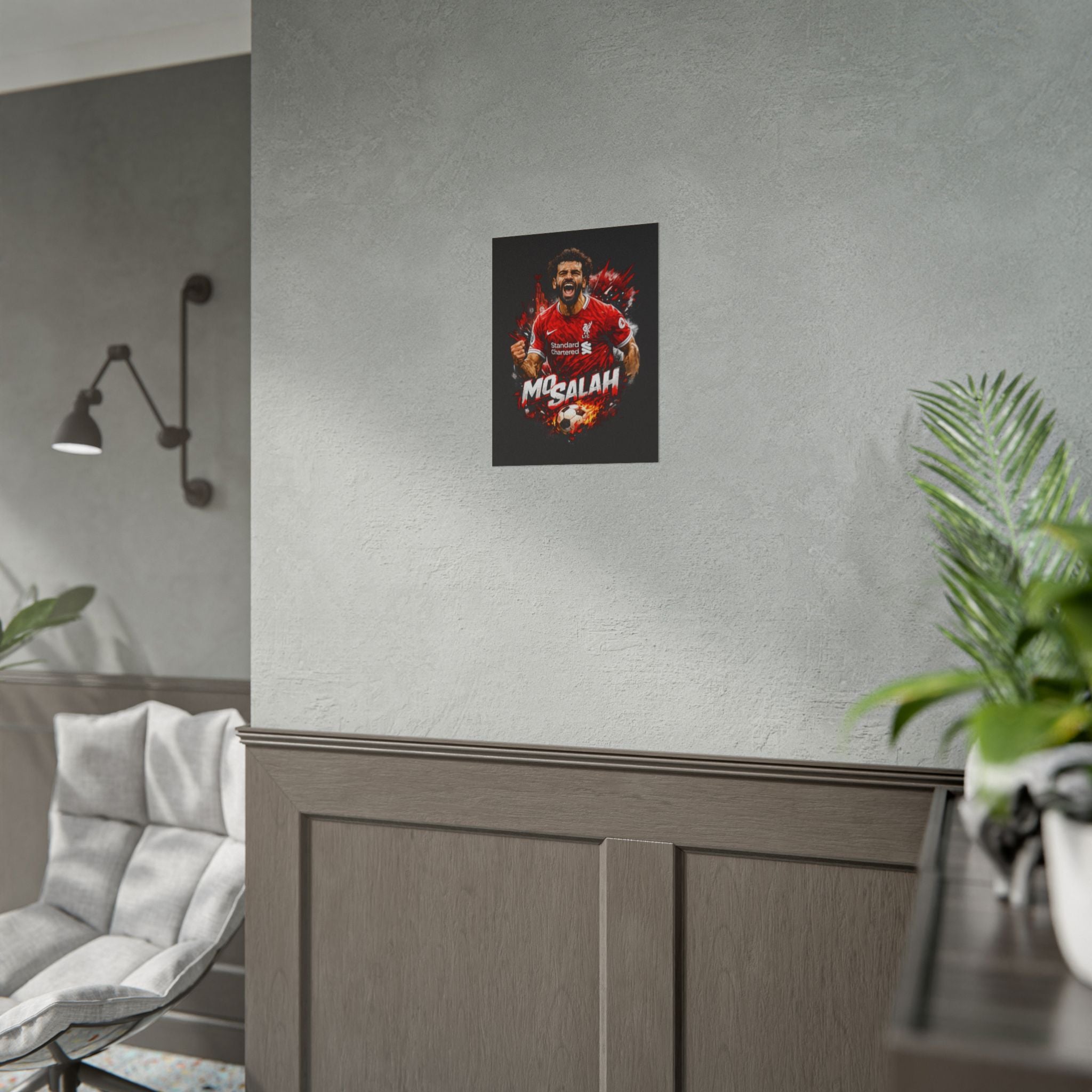 Mohamed Salah Football Poster — Rolled Soccer Wall Art